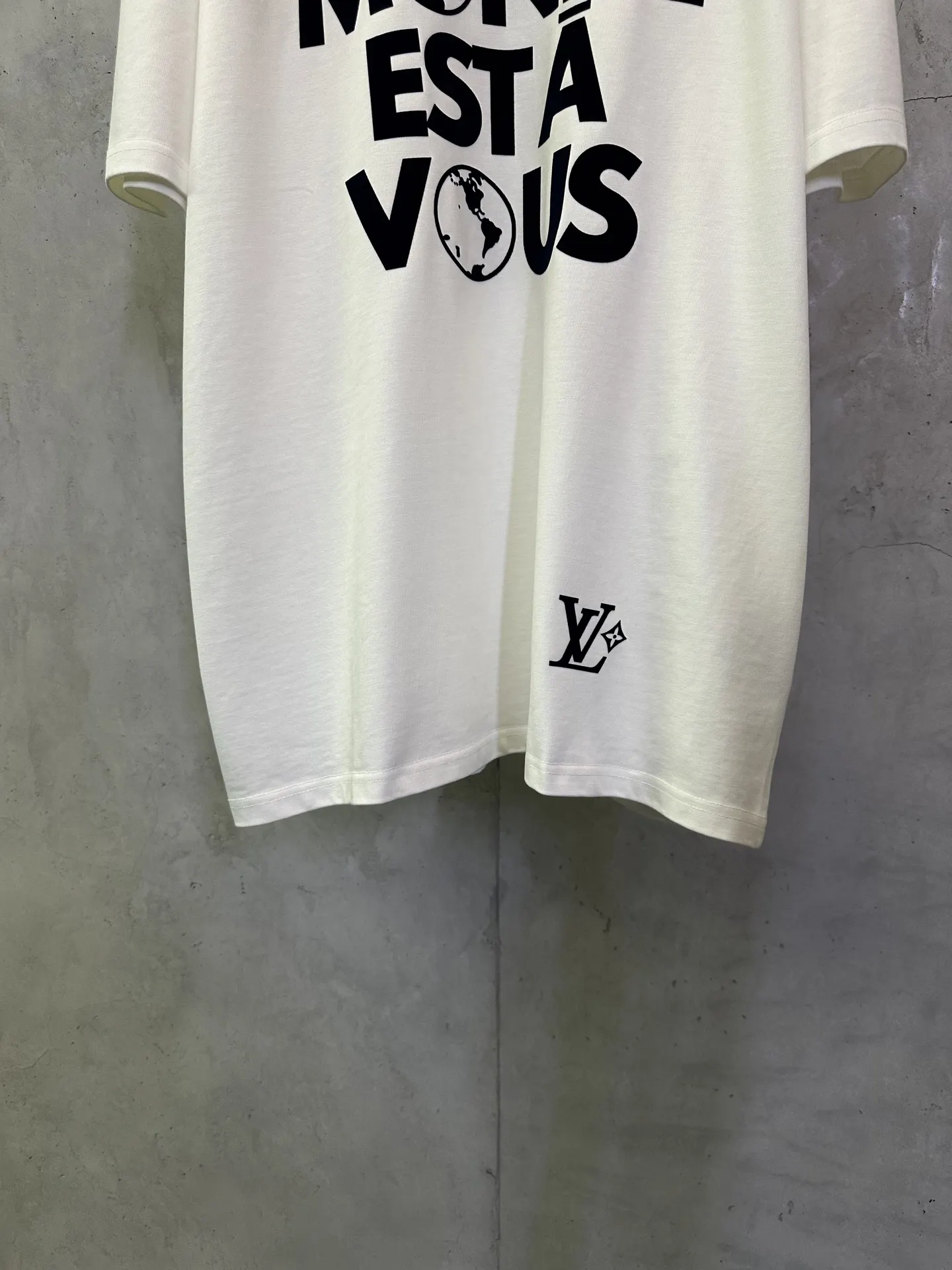 Logo Flocked Heavyweight Cotton T-Shirt D22512906 — view 6