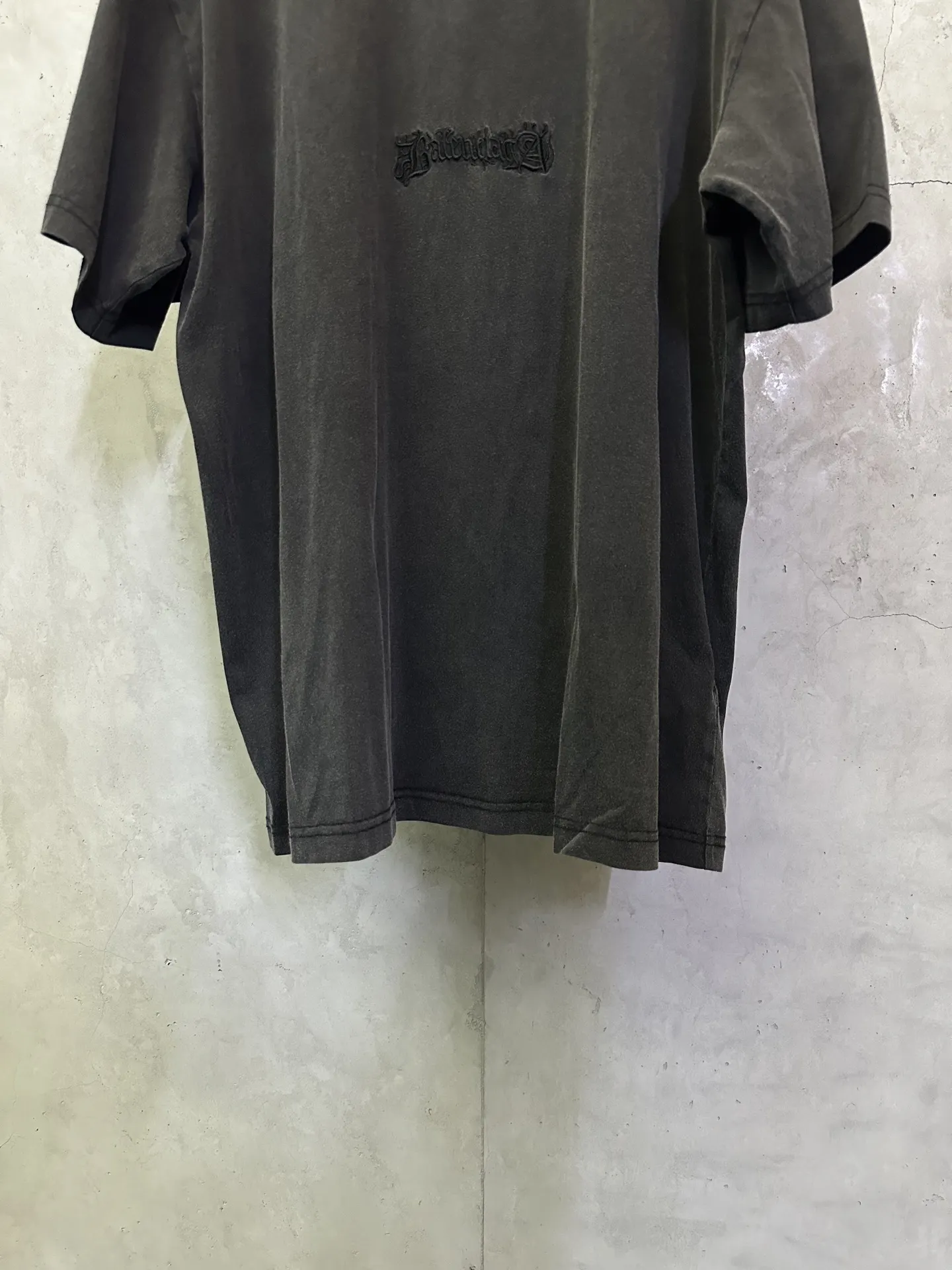 Logo Embroidery Washed Cotton T-Shirt D23012758 — view 4