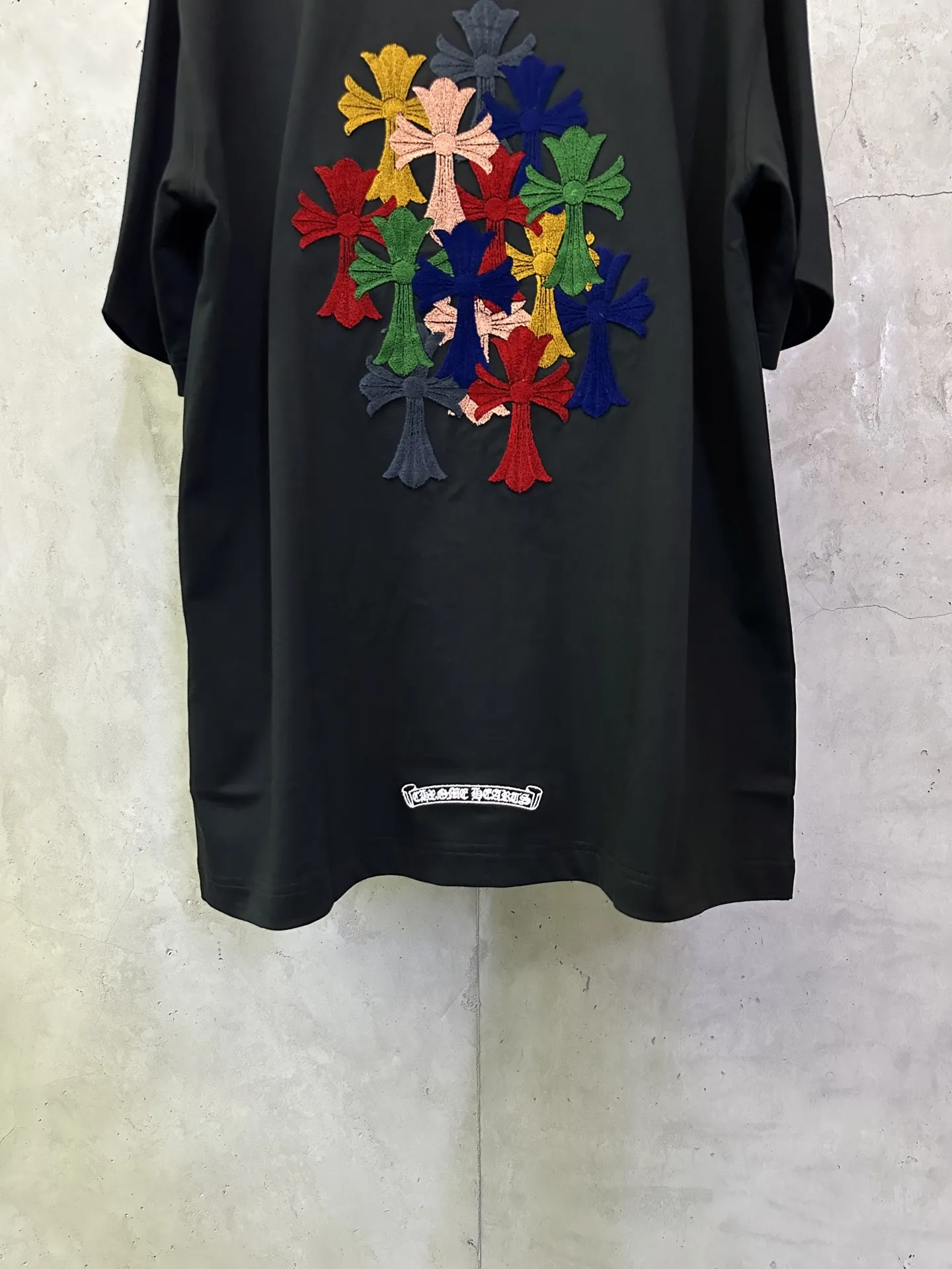Cross Embroidery Heavyweight Cotton T-Shirt D23012834 — view 6