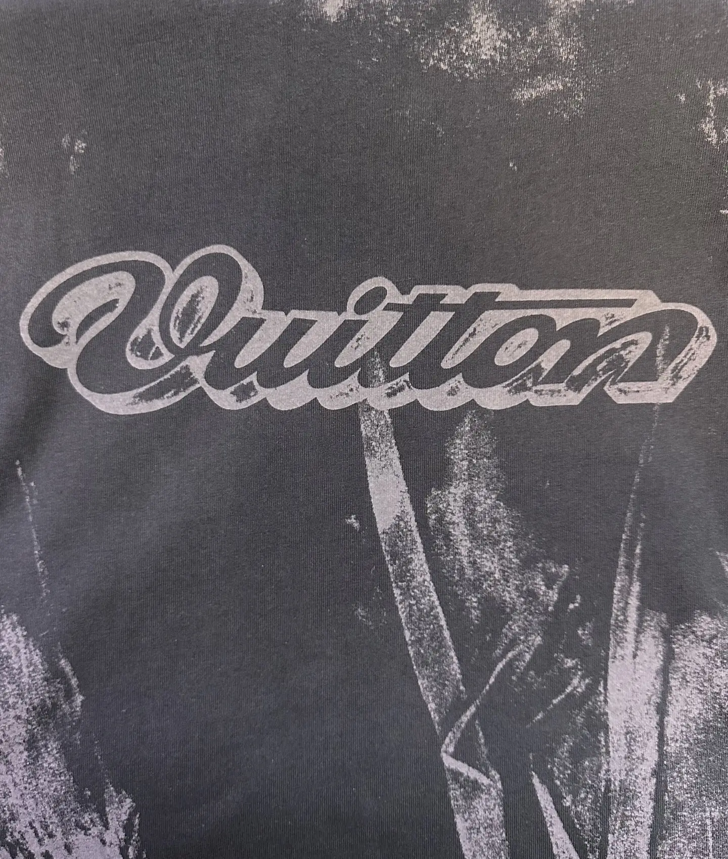 Logo Graffiti Illusion Print Cotton T-Shirt D23012899 — view 8