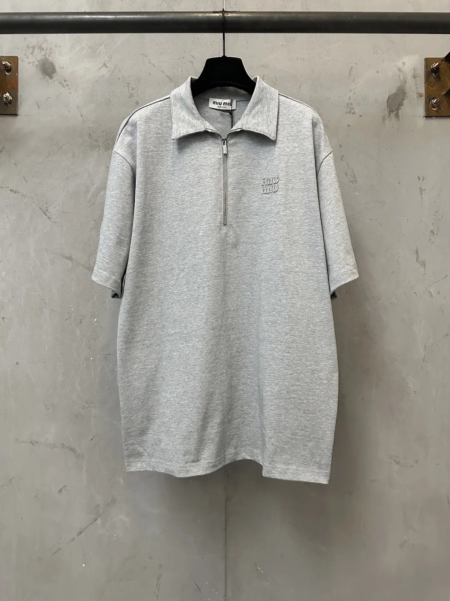 Logo-Embroidered Quarter-Zip Polo Shirt D23011589