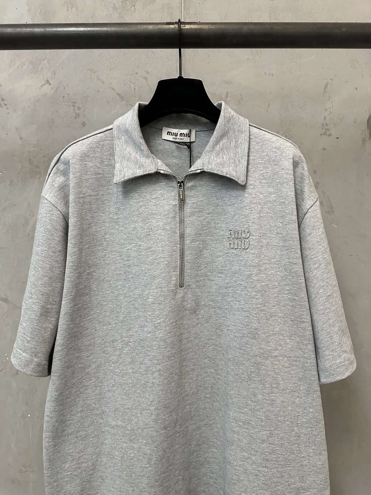 Logo-Embroidered Quarter-Zip Polo Shirt D23011589 — view 3