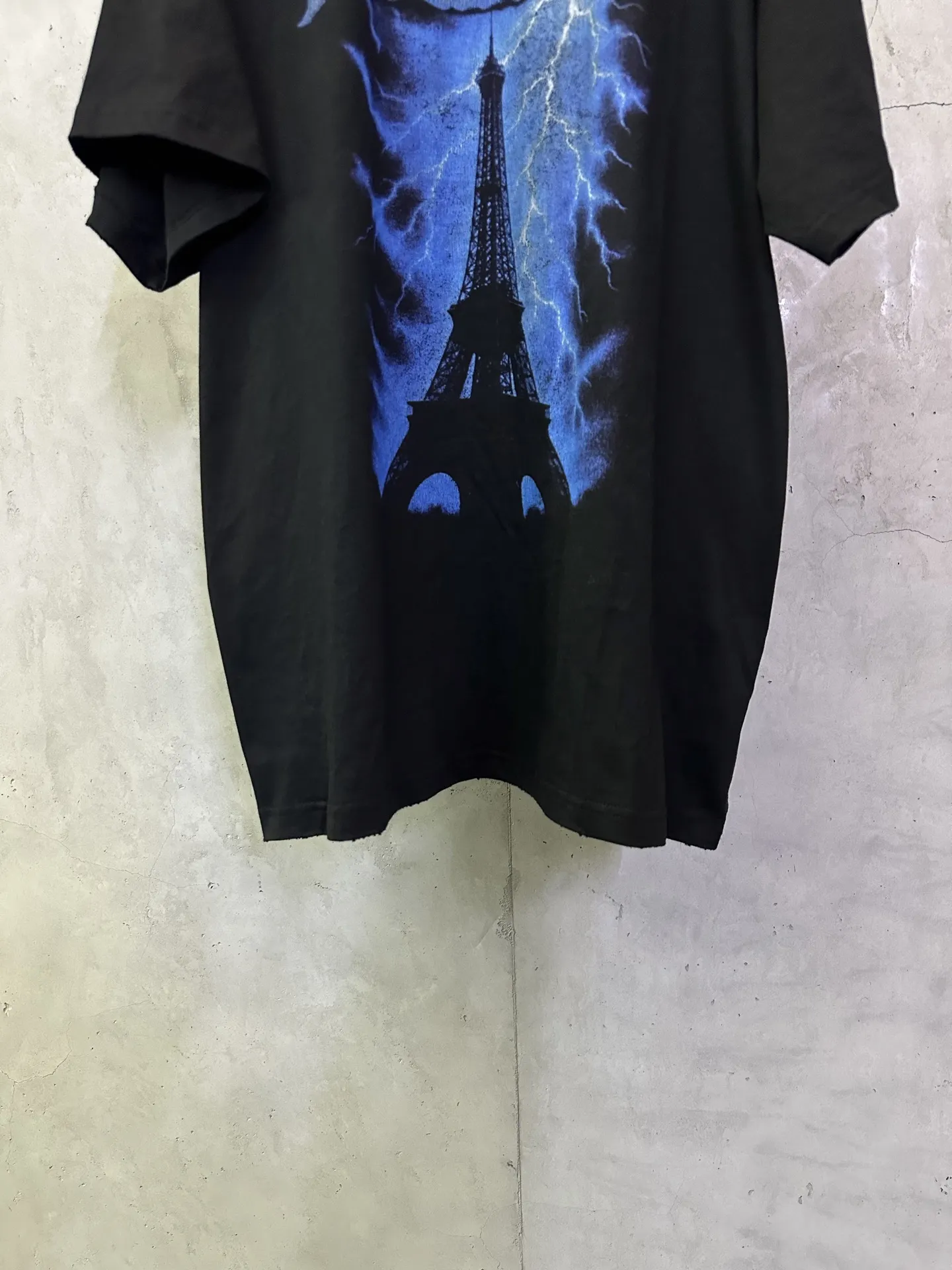 Eiffel Tower Lightning Print Oversized T-Shirt D23512802 — view 4