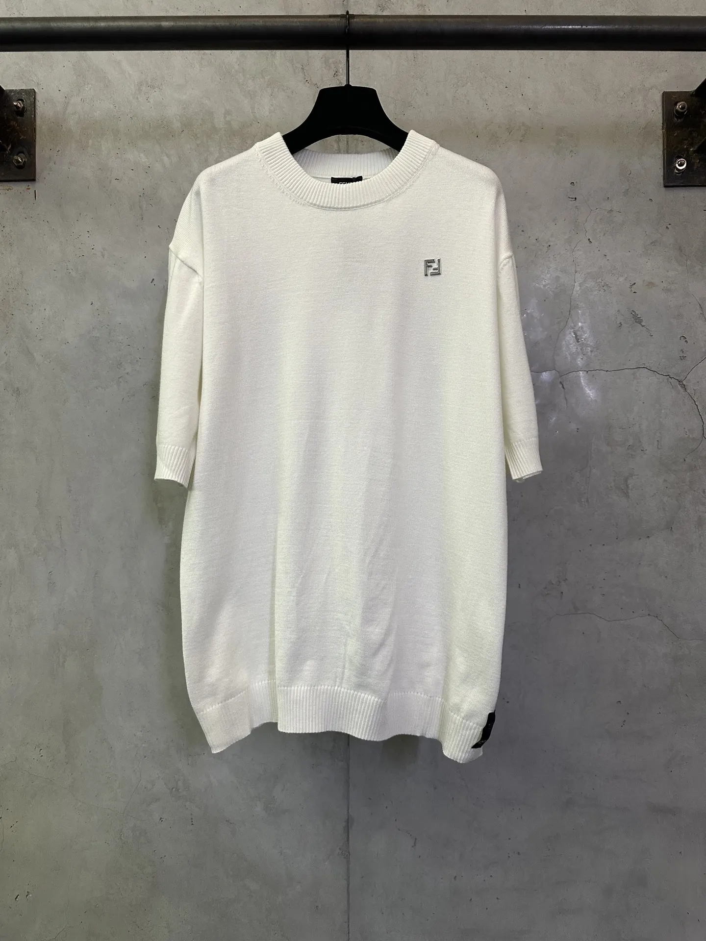 Logo-Embellished Wool and Cotton-Blend Knit T-Shirt D23512841