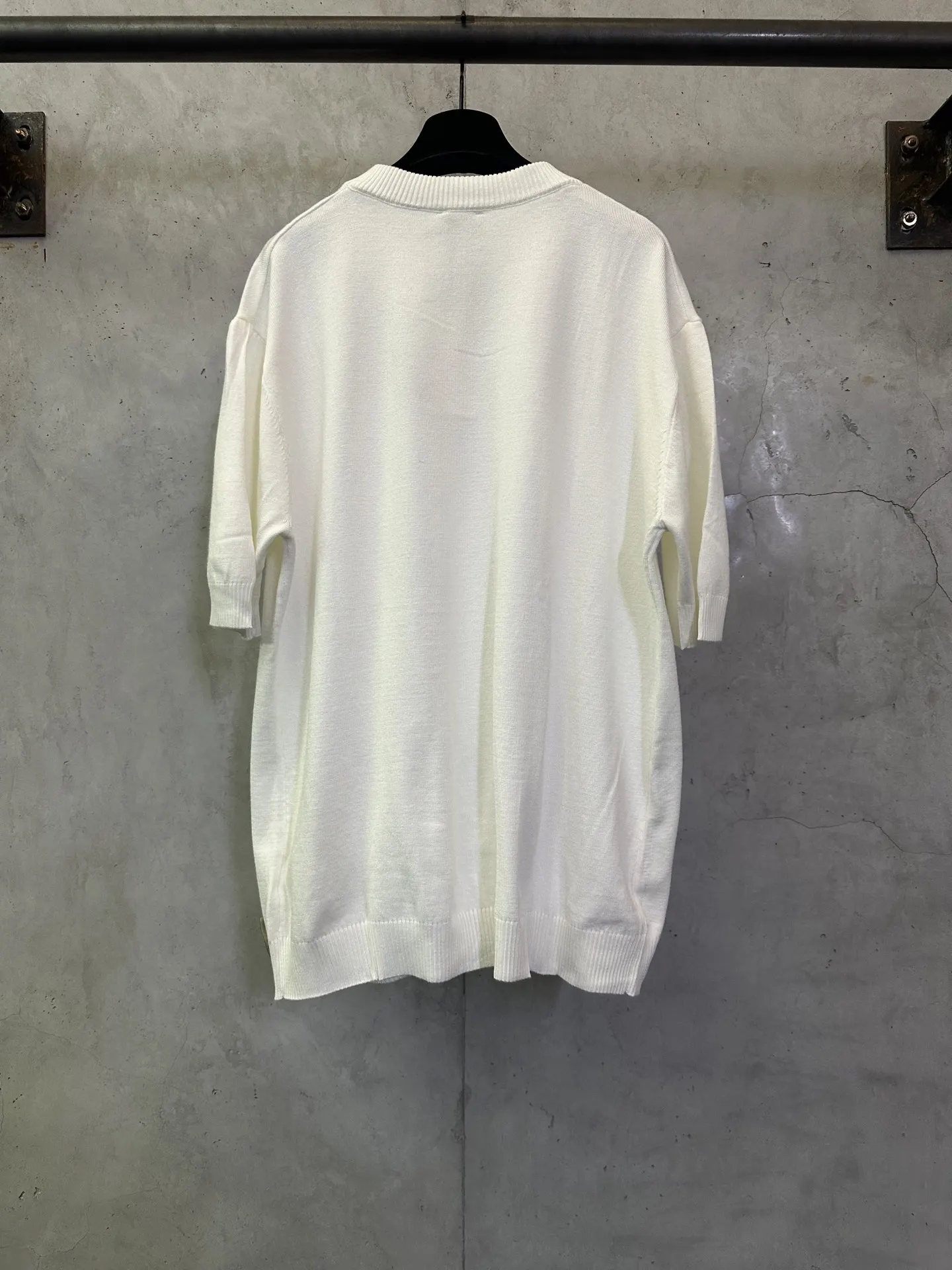 Logo-Embellished Wool and Cotton-Blend Knit T-Shirt D23512841 — view 2