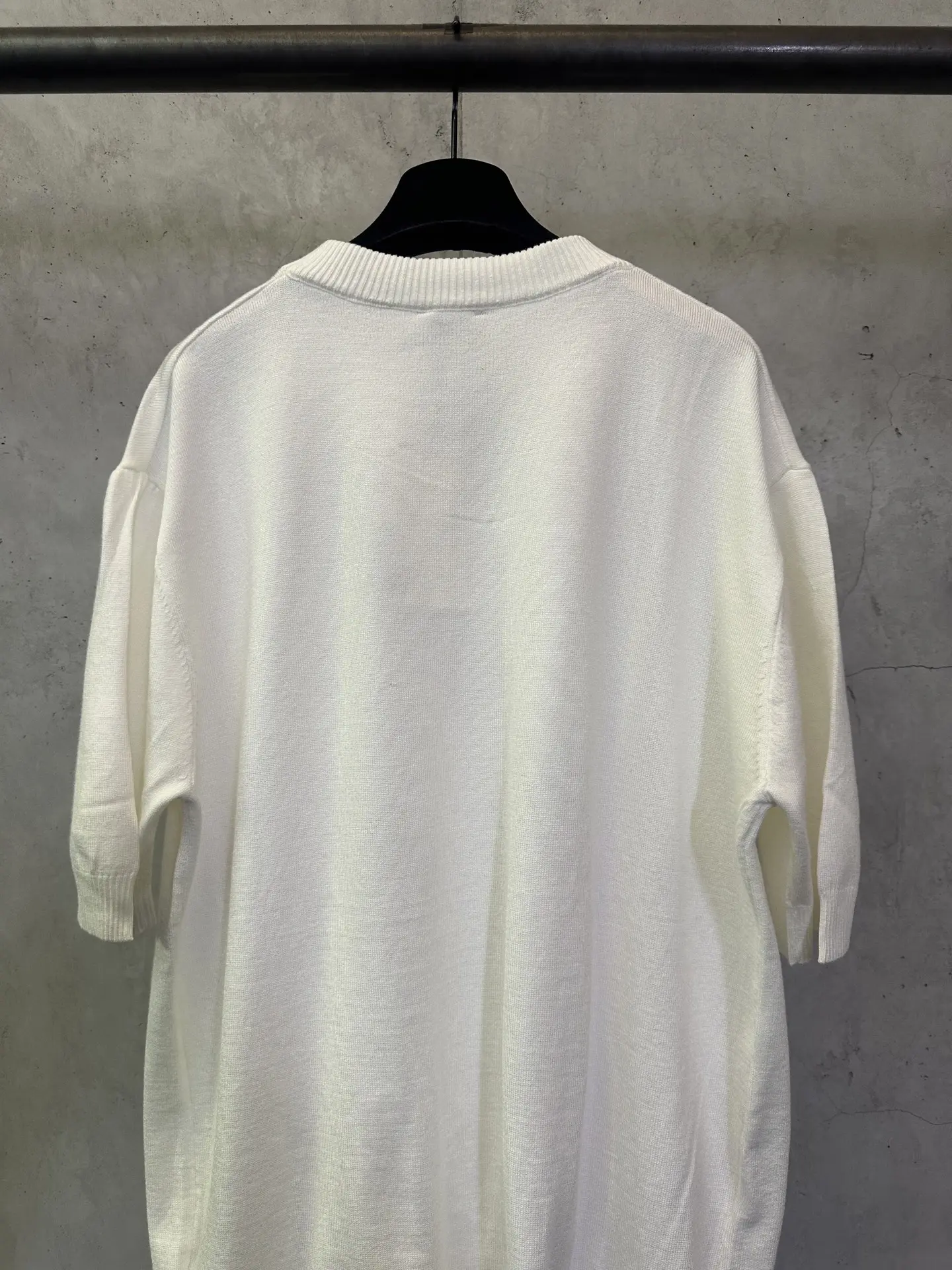 Logo-Embellished Wool and Cotton-Blend Knit T-Shirt D23512841 — view 5
