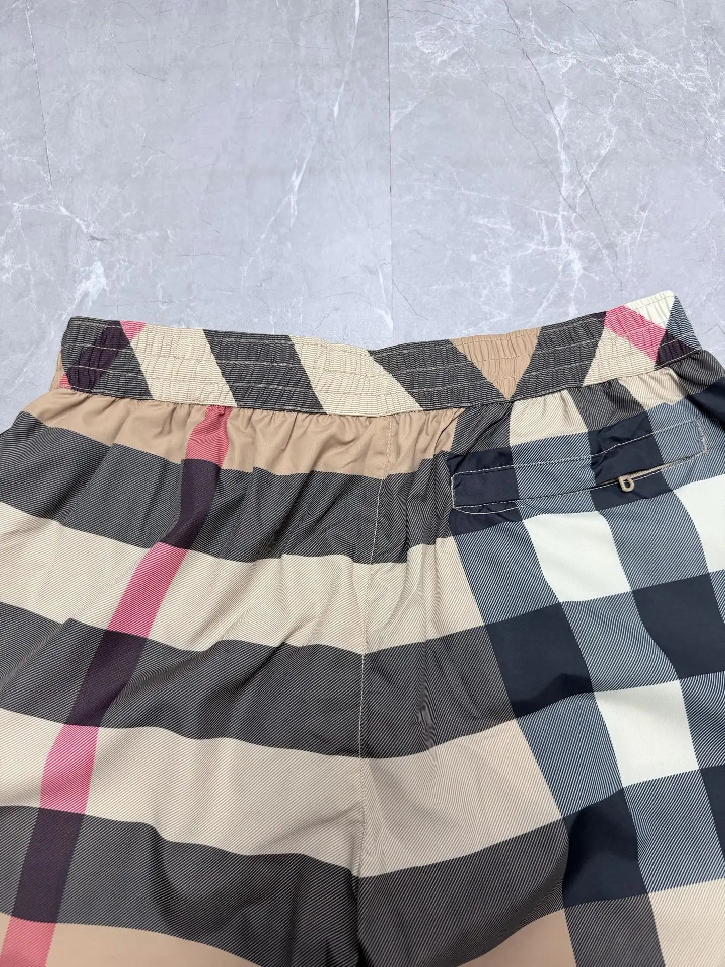 Check Print Drawstring Swim Shorts D23519141 — view 7