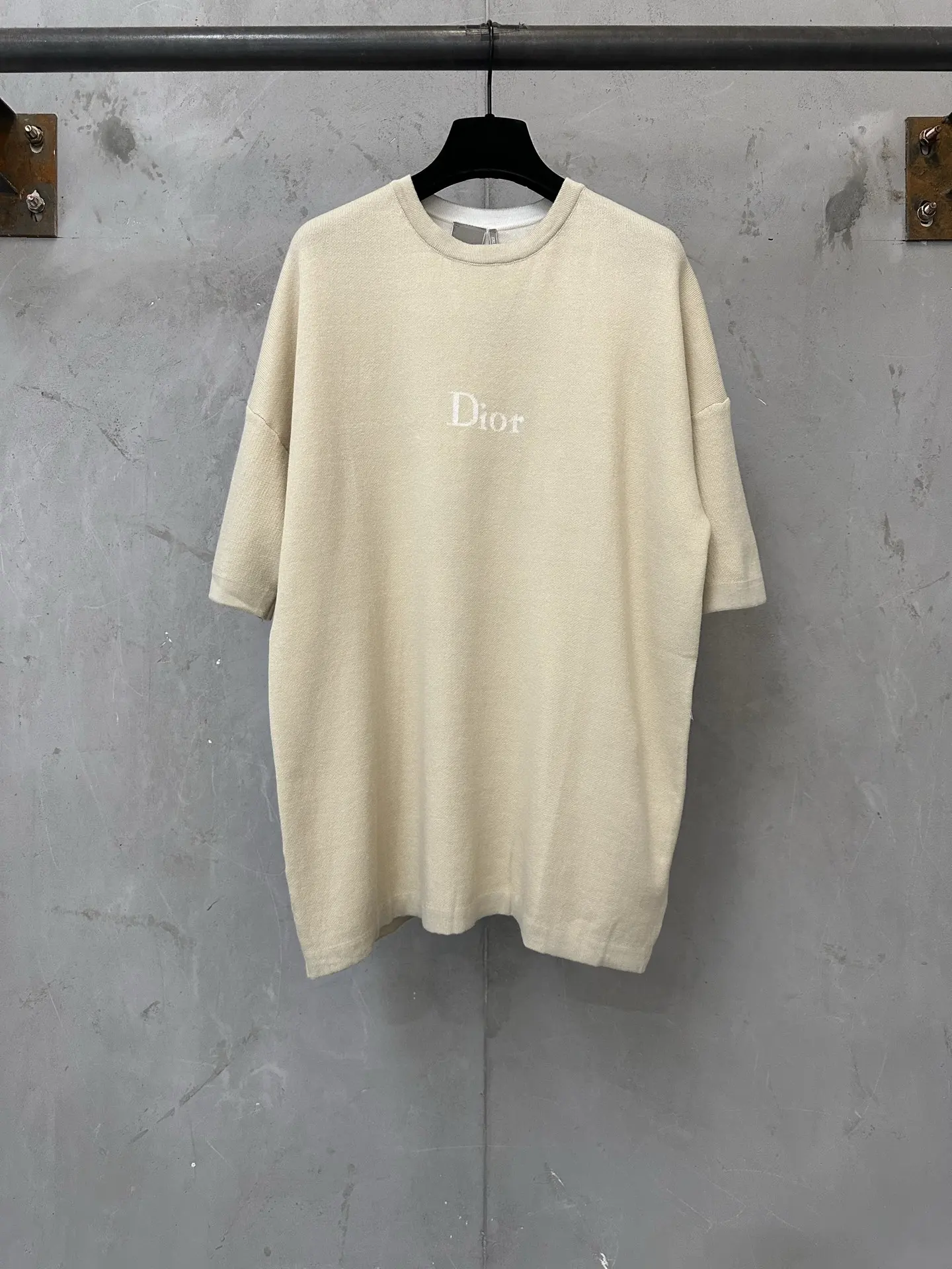 Logo Jacquard Cotton Knit T-Shirt D24020194