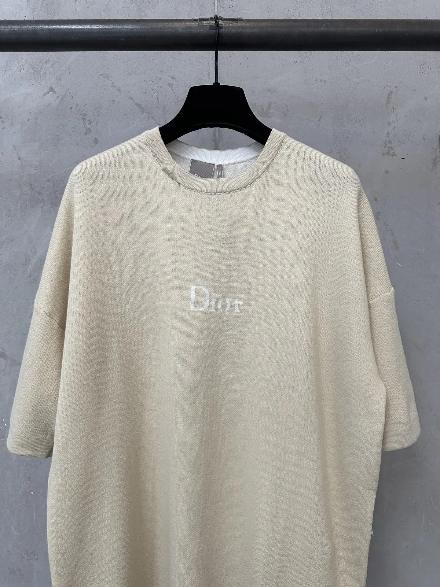 Logo Jacquard Cotton Knit T-Shirt D24020194 — view 3