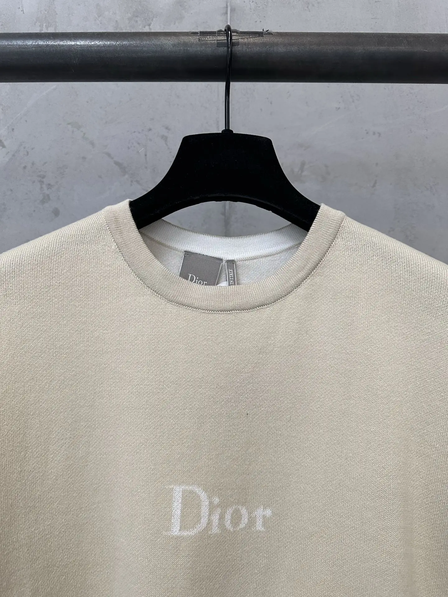 Logo Jacquard Cotton Knit T-Shirt D24020194 — view 5