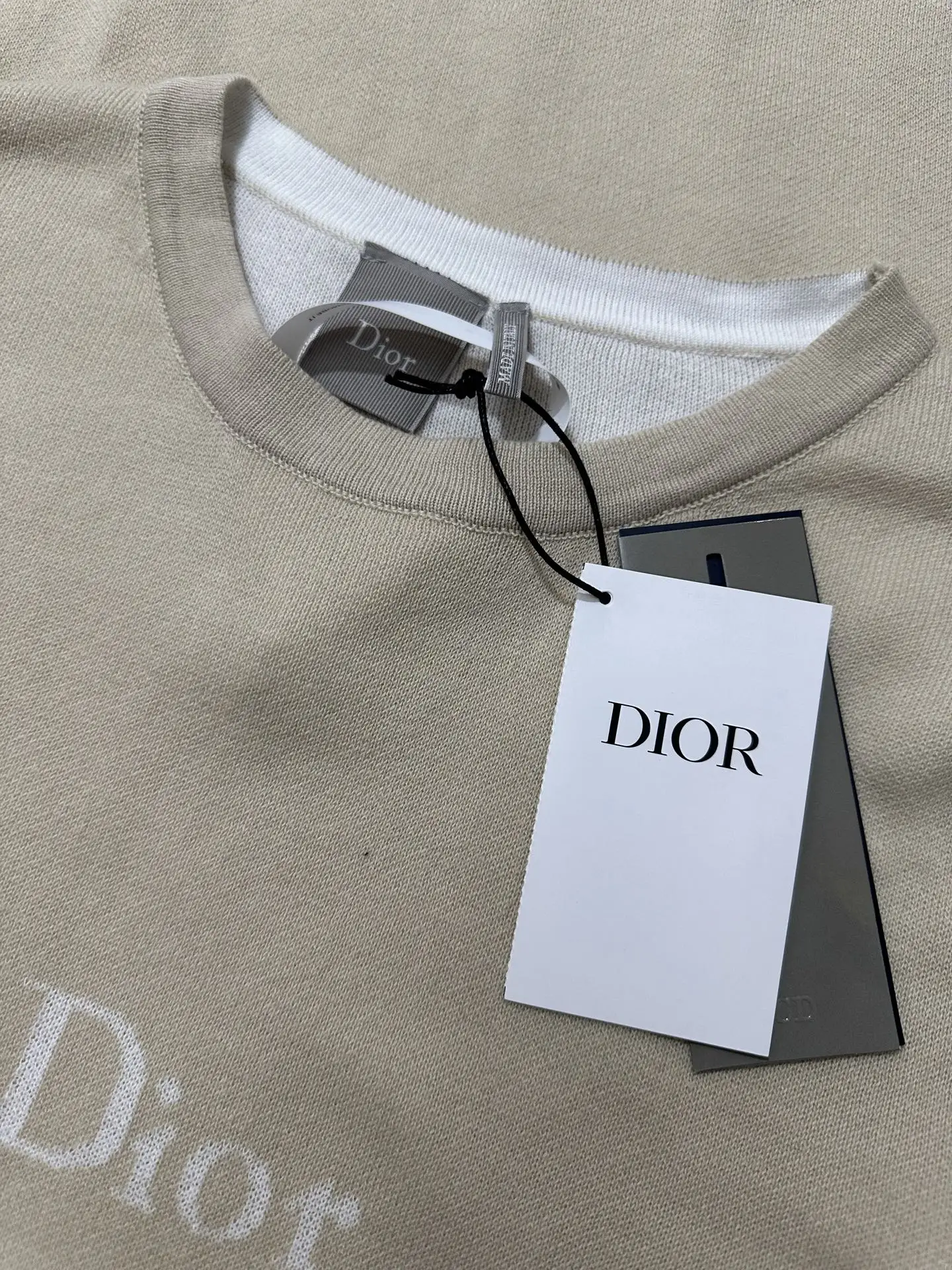 Logo Jacquard Cotton Knit T-Shirt D24020194 — view 6