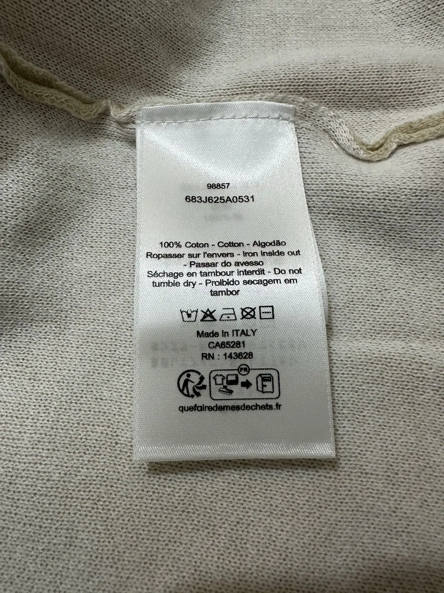 Logo Jacquard Cotton Knit T-Shirt D24020194 — view 9