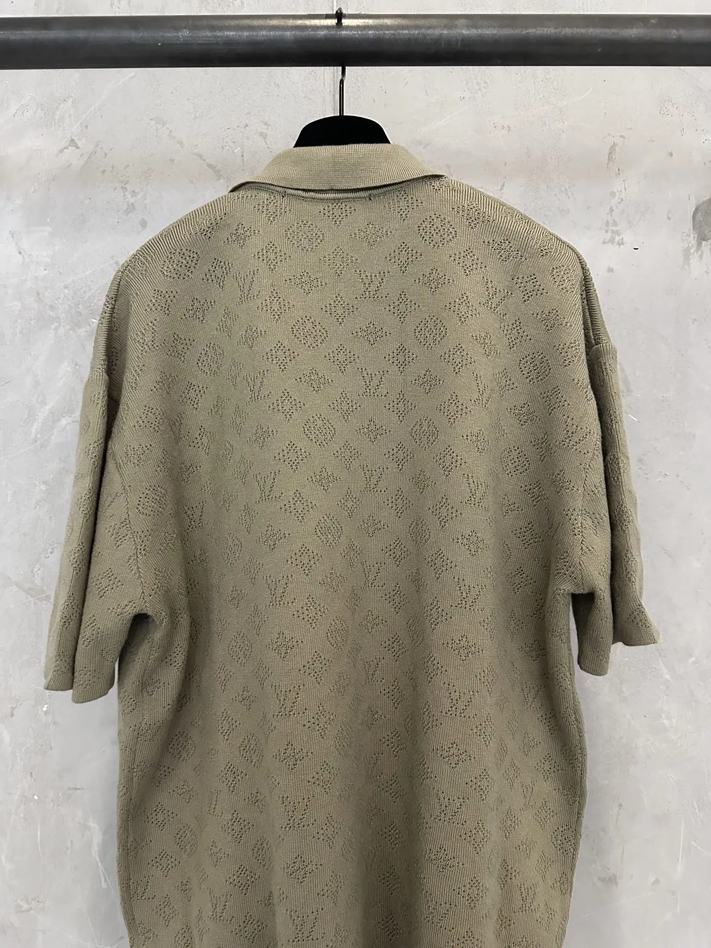 Monogram Pointelle Knit Polo Shirt D24012301 — view 5