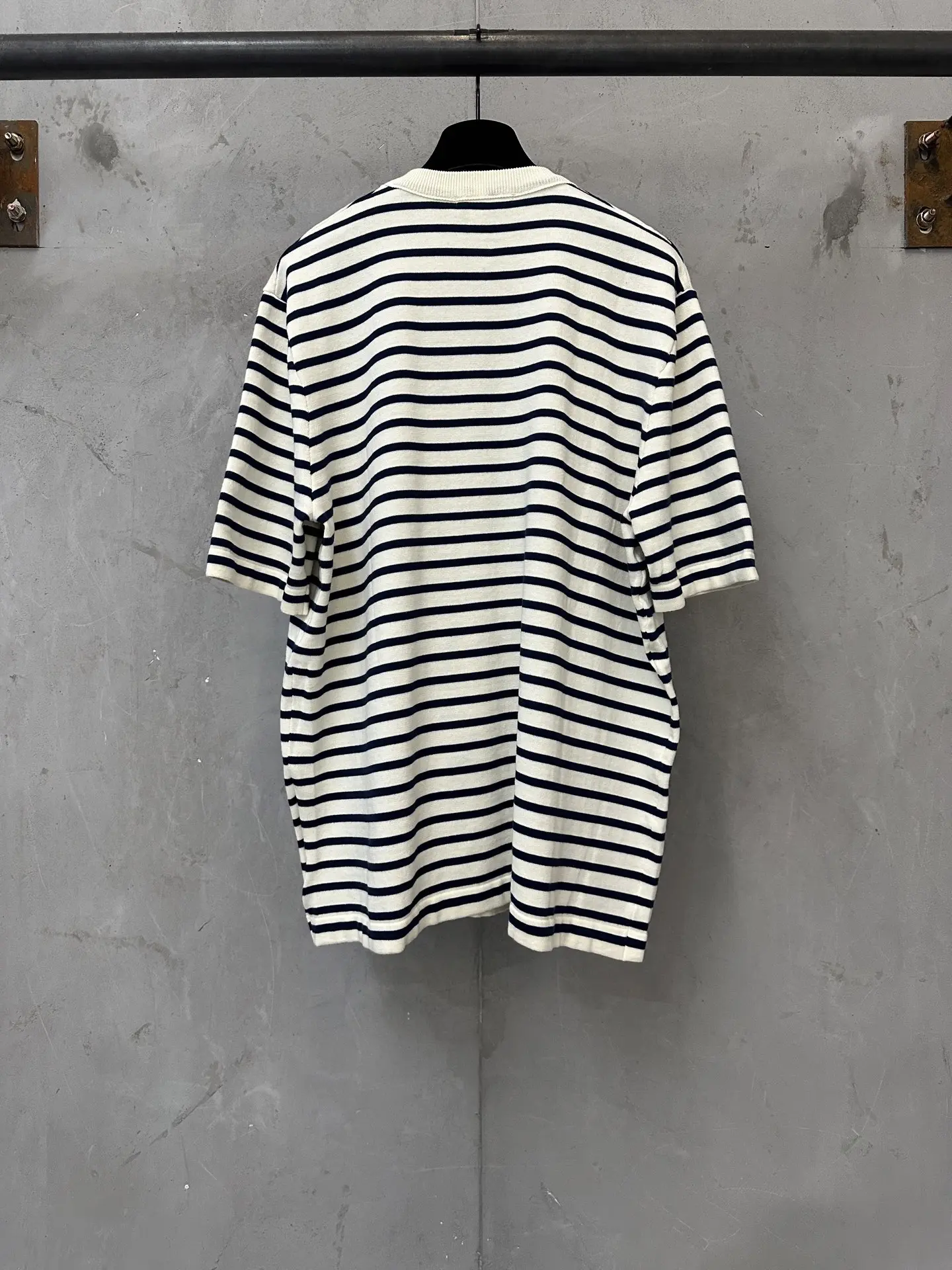 Striped Wool-Blend Knit T-Shirt D24020207 — view 2