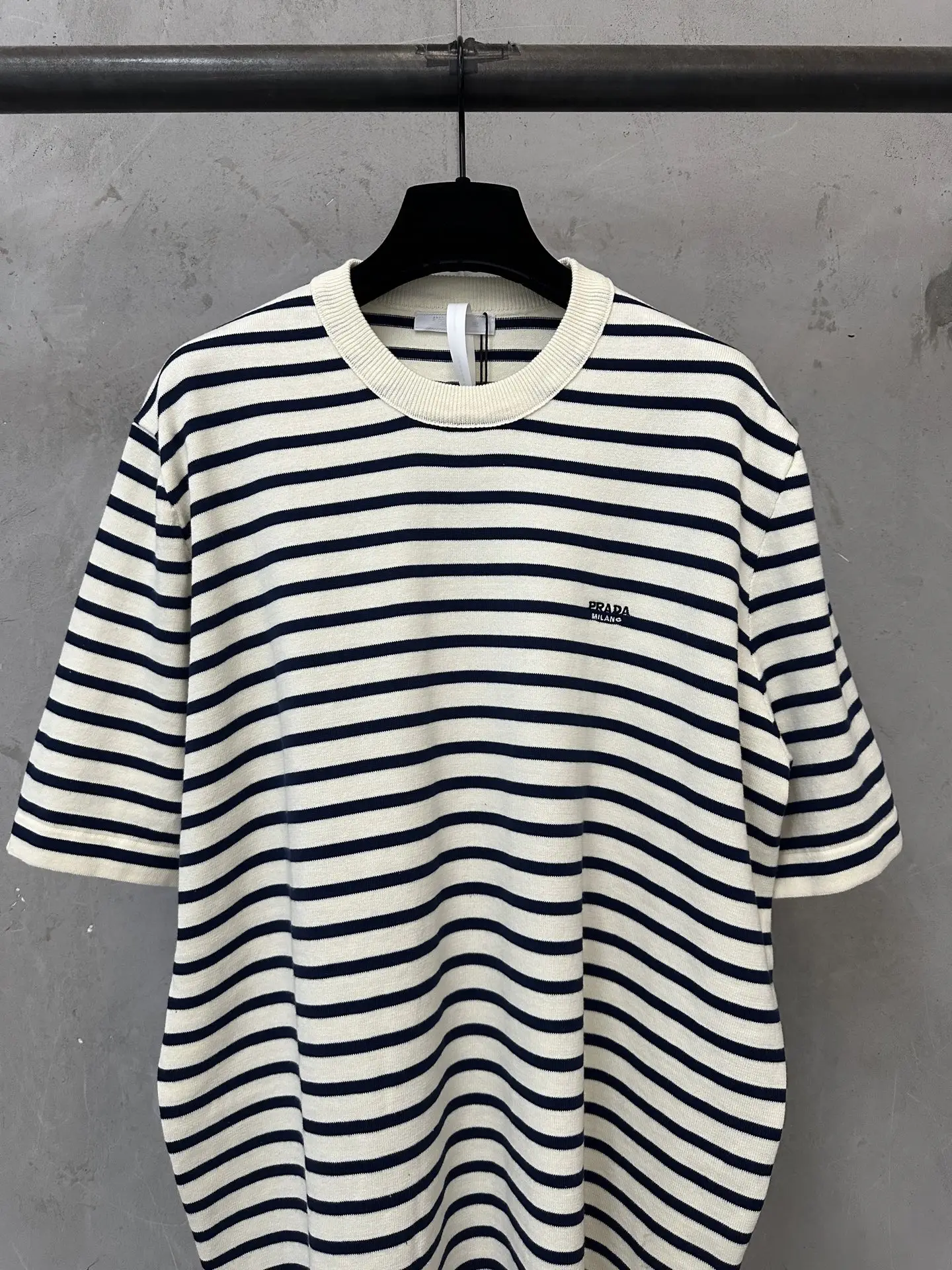 Striped Wool-Blend Knit T-Shirt D24020207 — view 3