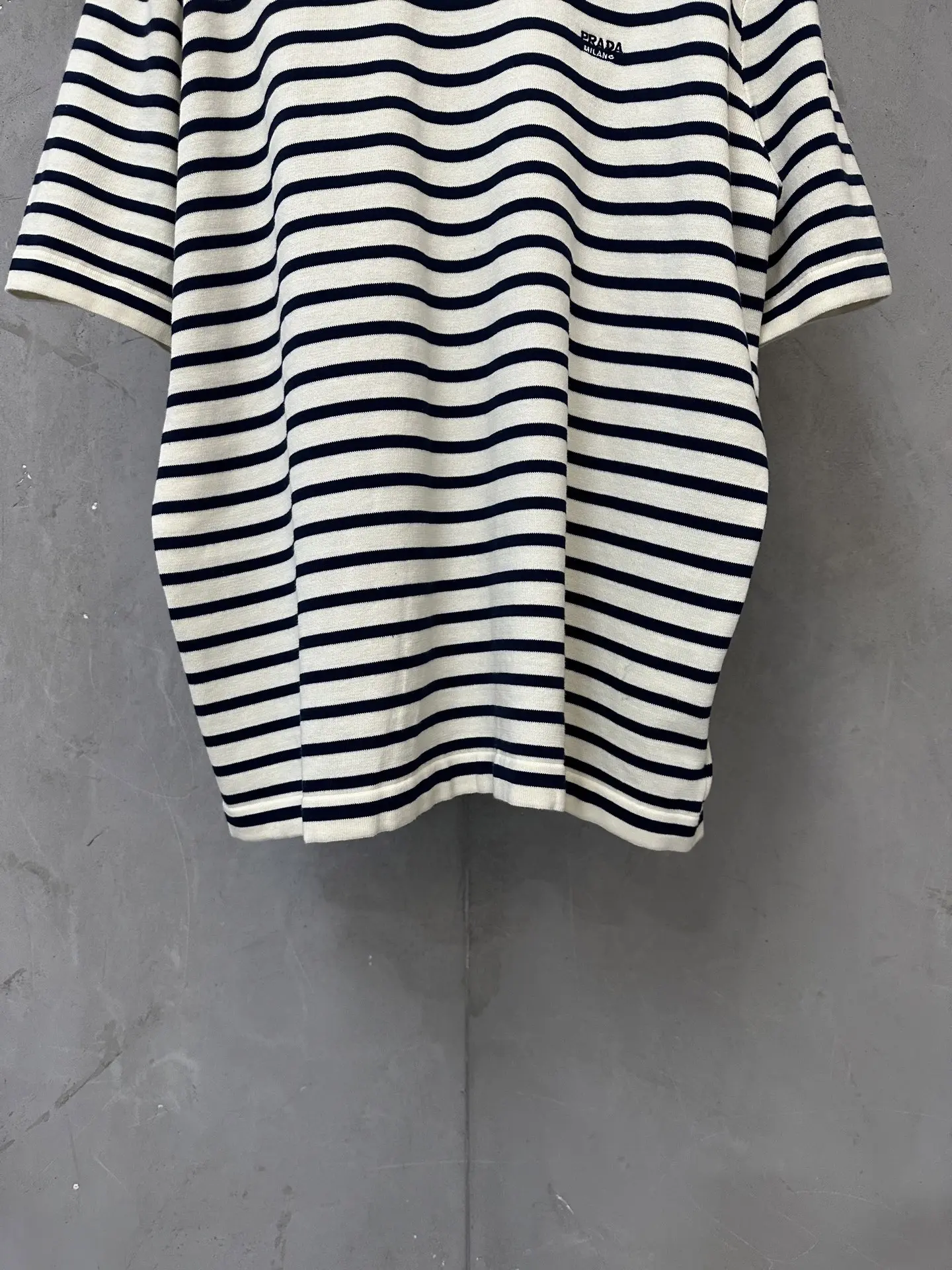 Striped Wool-Blend Knit T-Shirt D24020207 — view 4
