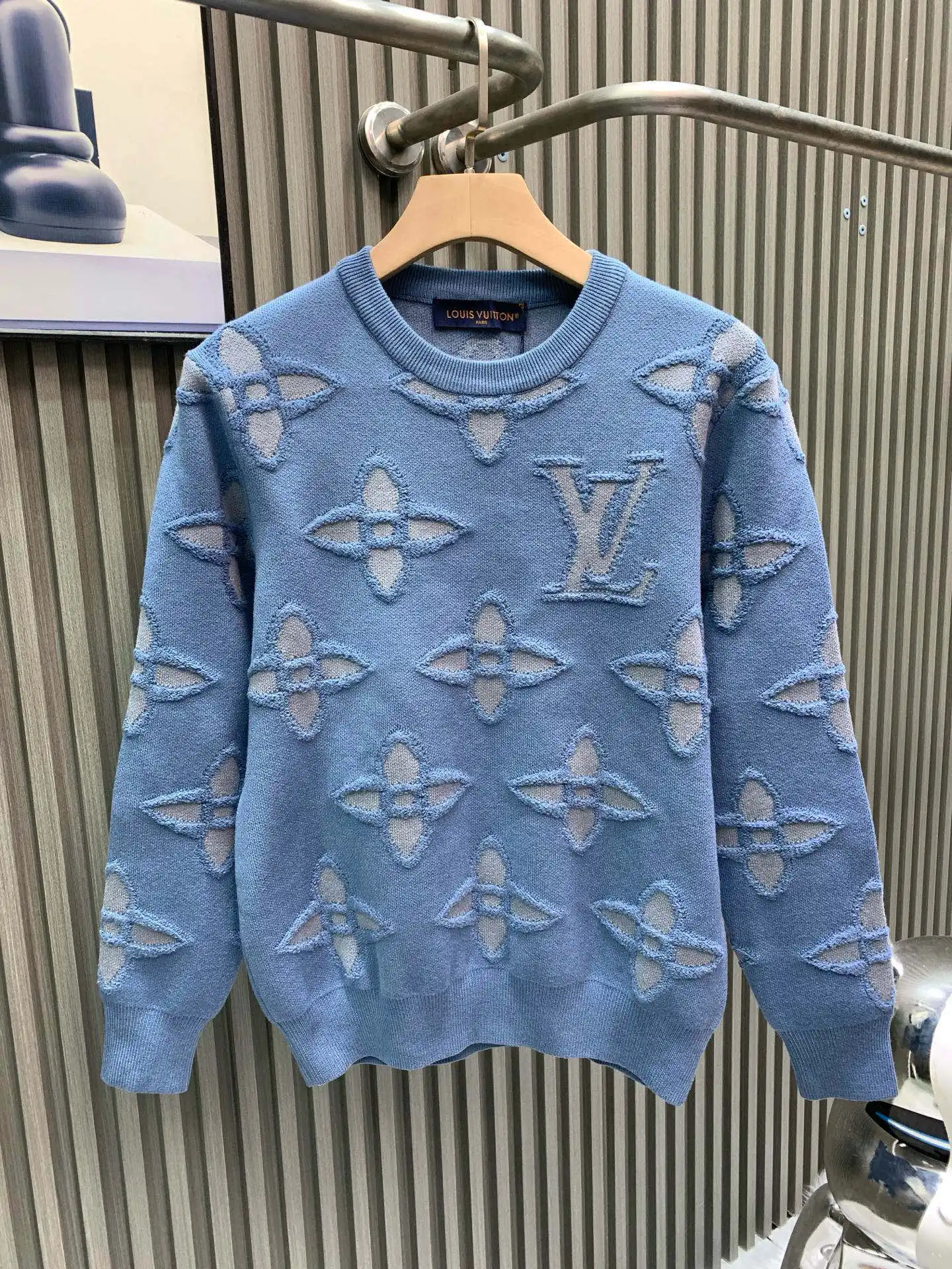 Monogram Jacquard Knit Crew-Neck Sweater D24014543