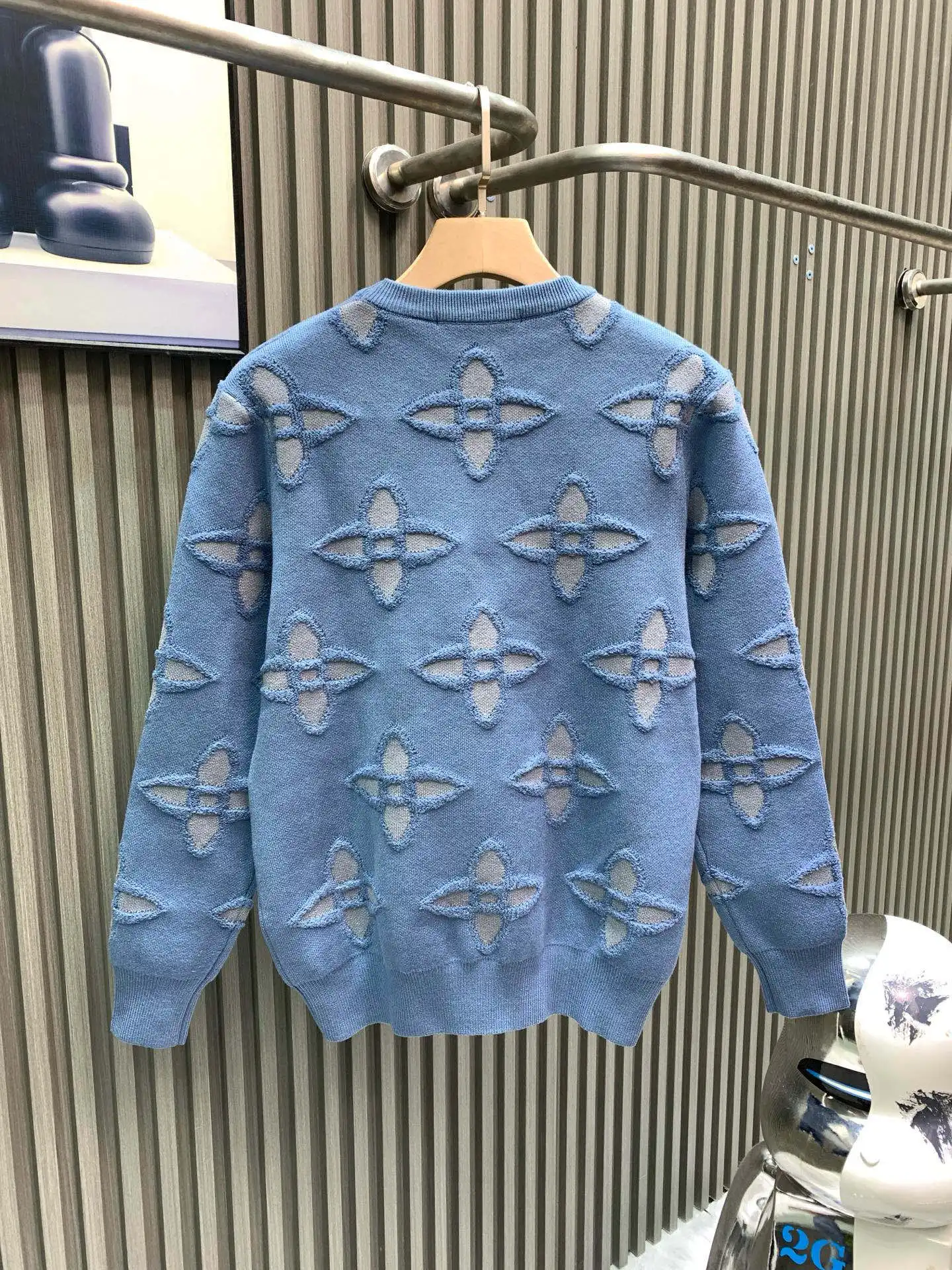 Monogram Jacquard Knit Crew-Neck Sweater D24014543 — view 2