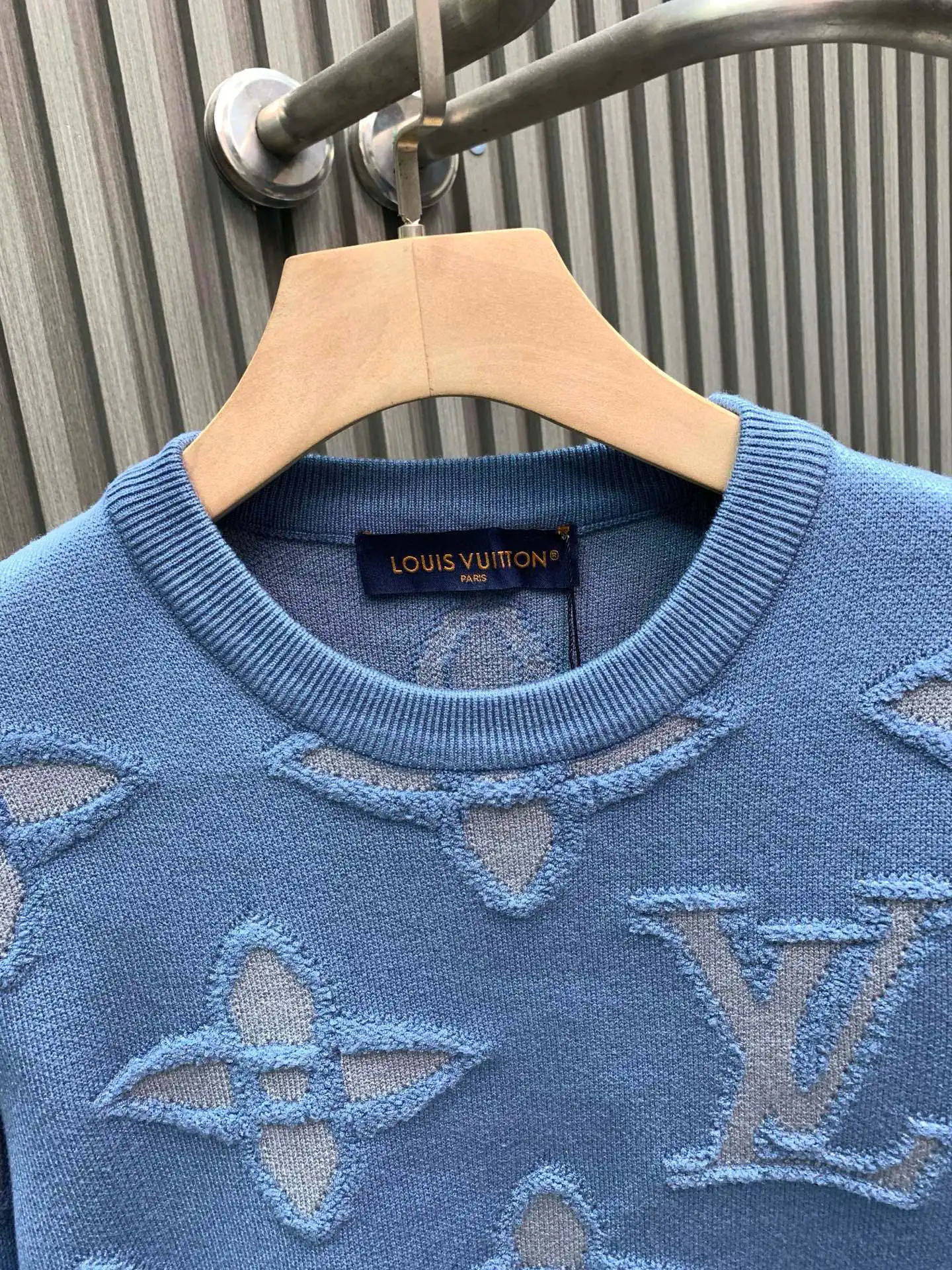 Monogram Jacquard Knit Crew-Neck Sweater D24014543 — view 3