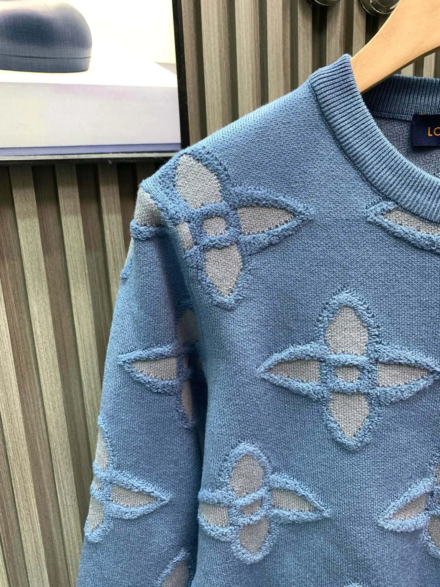 Monogram Jacquard Knit Crew-Neck Sweater D24014543 — view 6