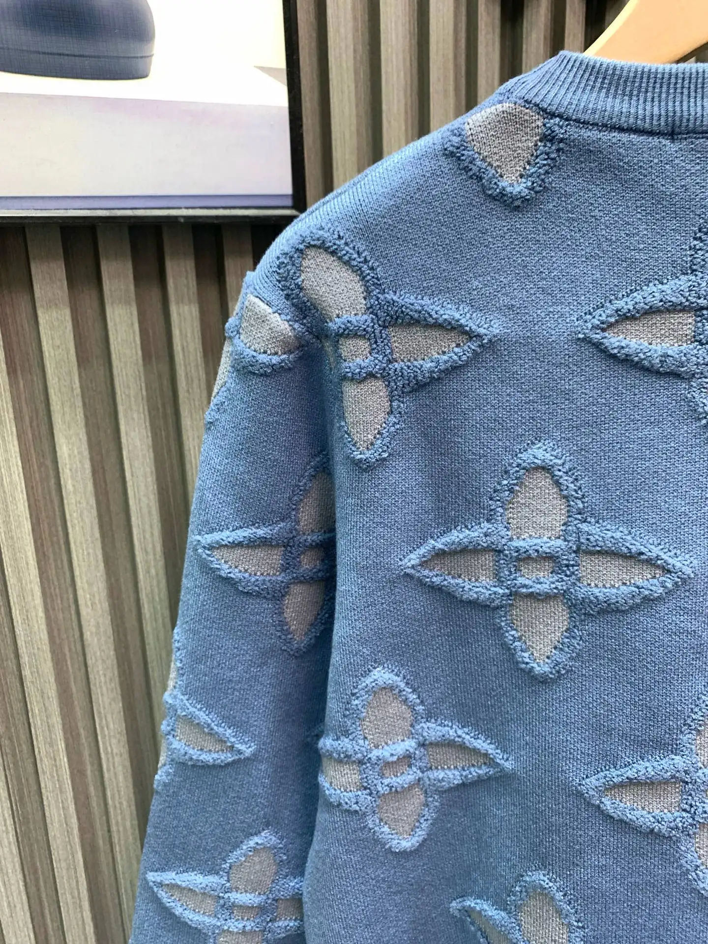 Monogram Jacquard Knit Crew-Neck Sweater D24014543 — view 7