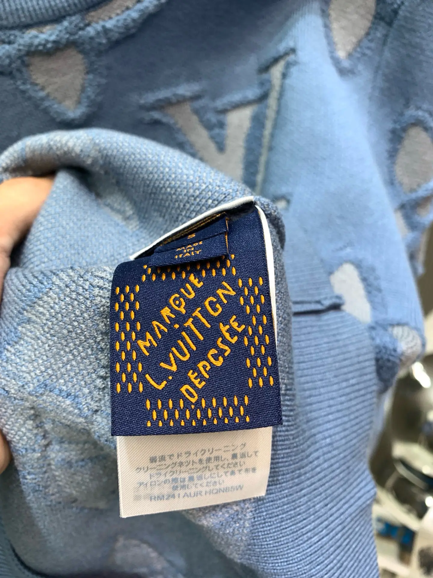 Monogram Jacquard Knit Crew-Neck Sweater D24014543 — view 10