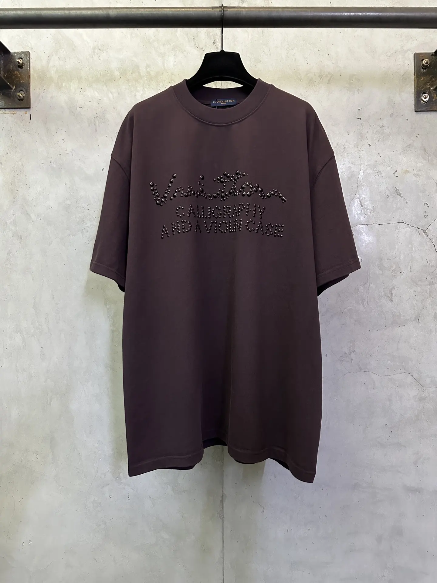 Embellished Logo Heavyweight Cotton T-Shirt D24012757
