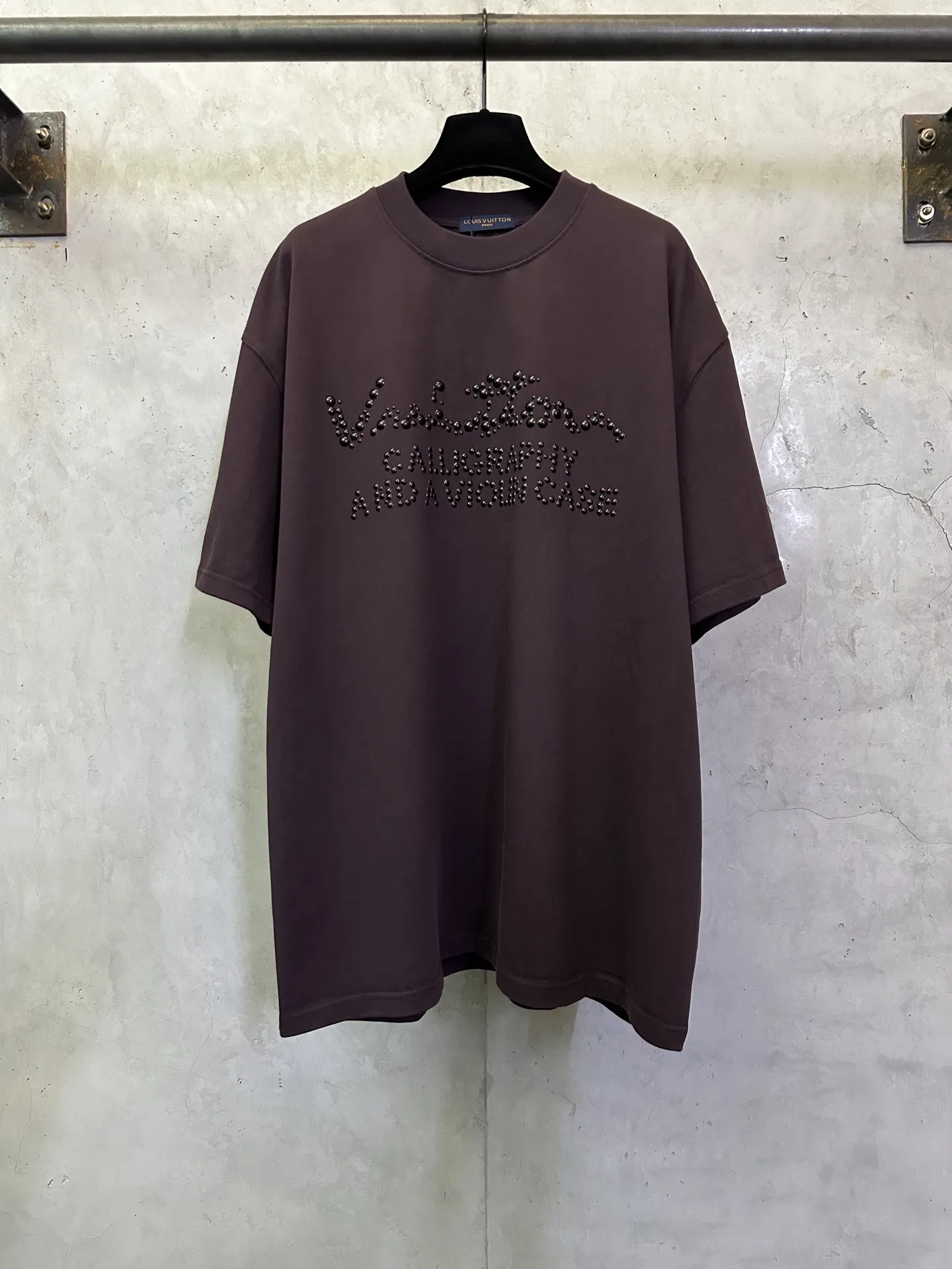Embellished Logo Heavyweight Cotton T-Shirt D24012757