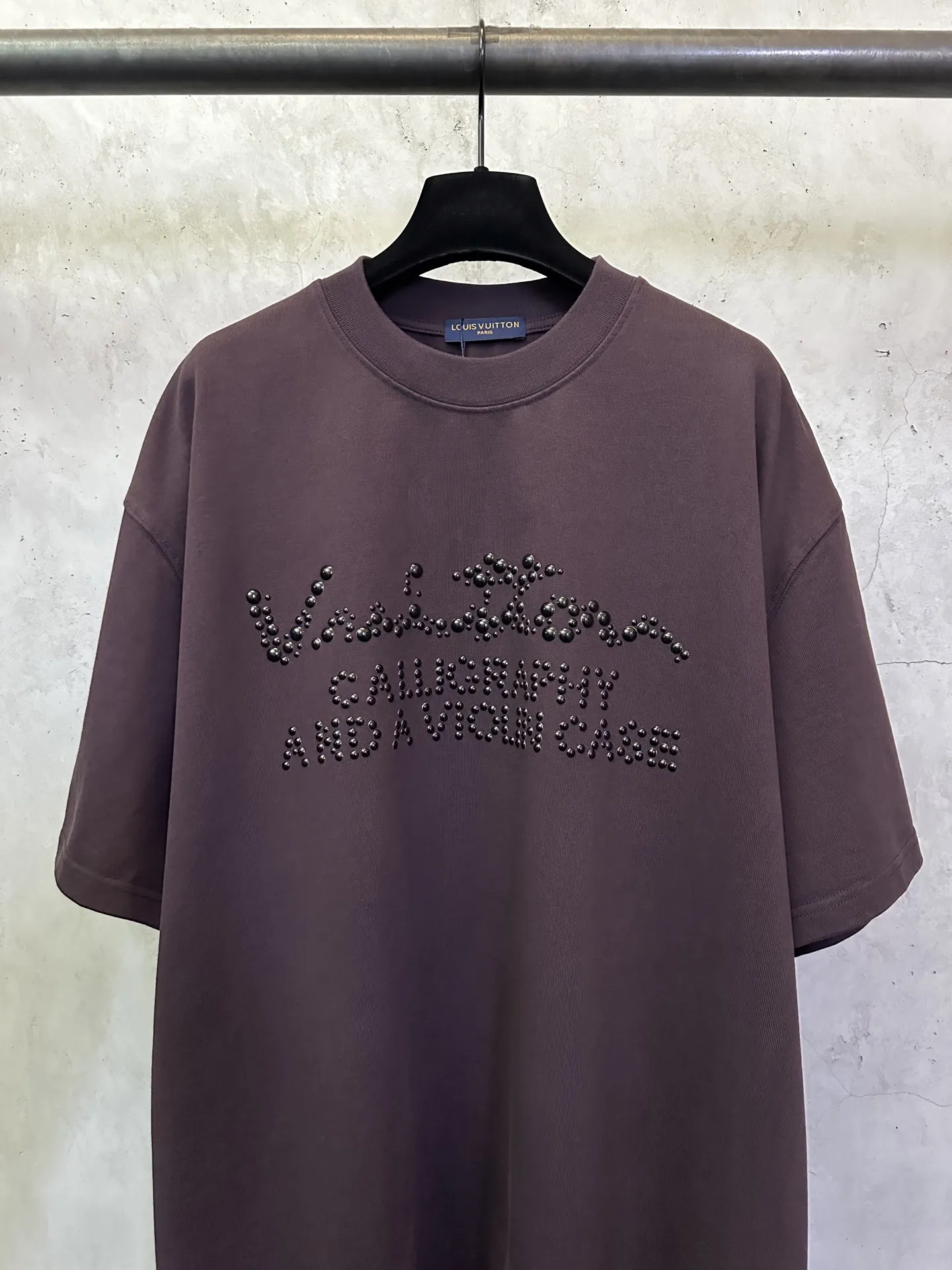 Embellished Logo Heavyweight Cotton T-Shirt D24012757 — view 3
