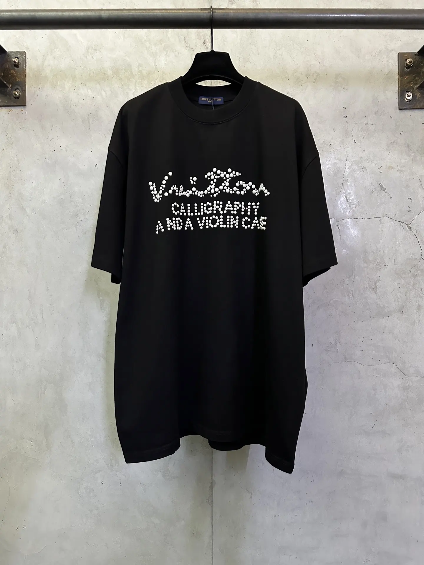 Pearl Logo Calligraphy Cotton T-Shirt D24012756
