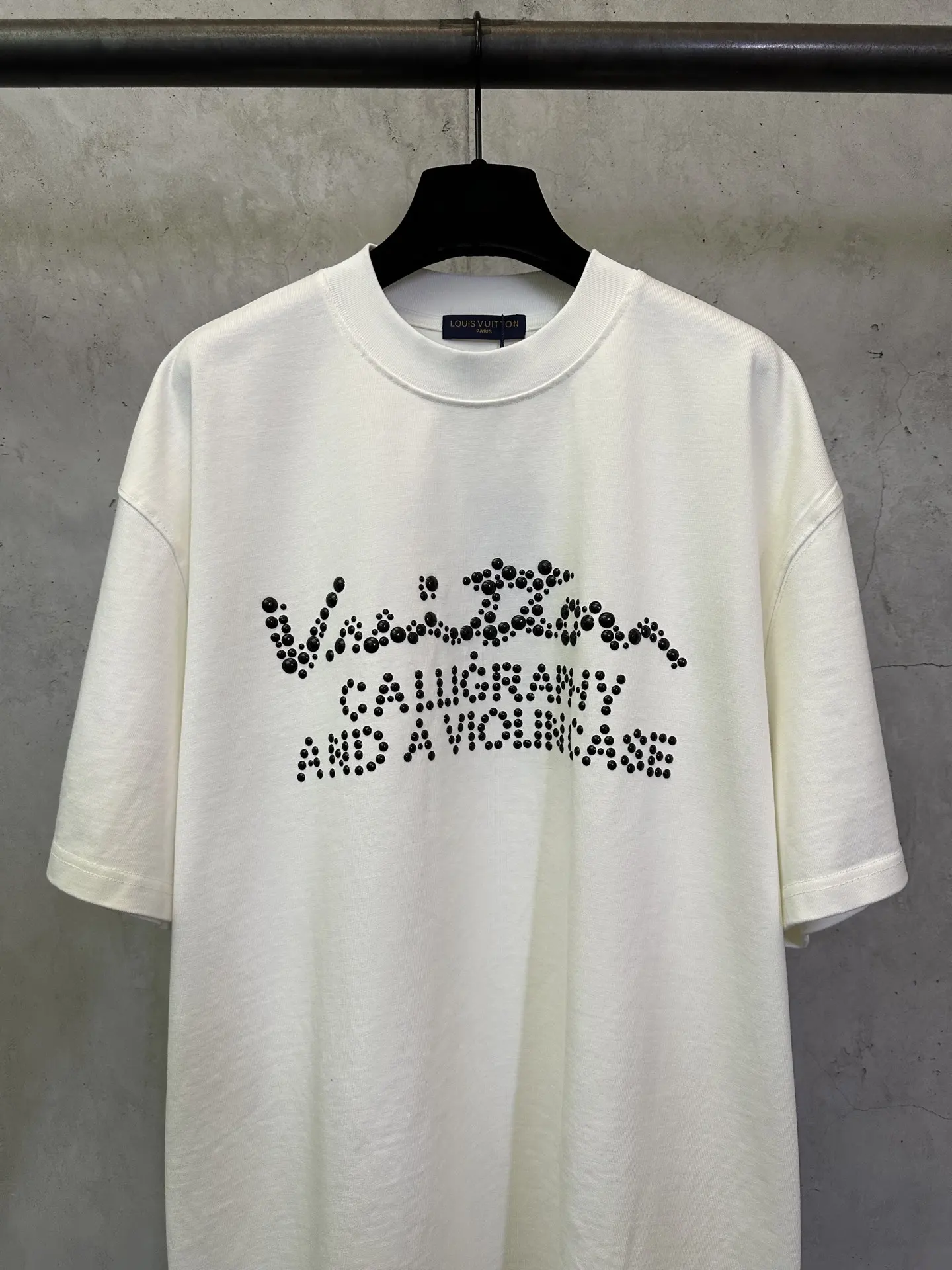 Embellished Logo Heavyweight Cotton T-Shirt D24012339 — view 3
