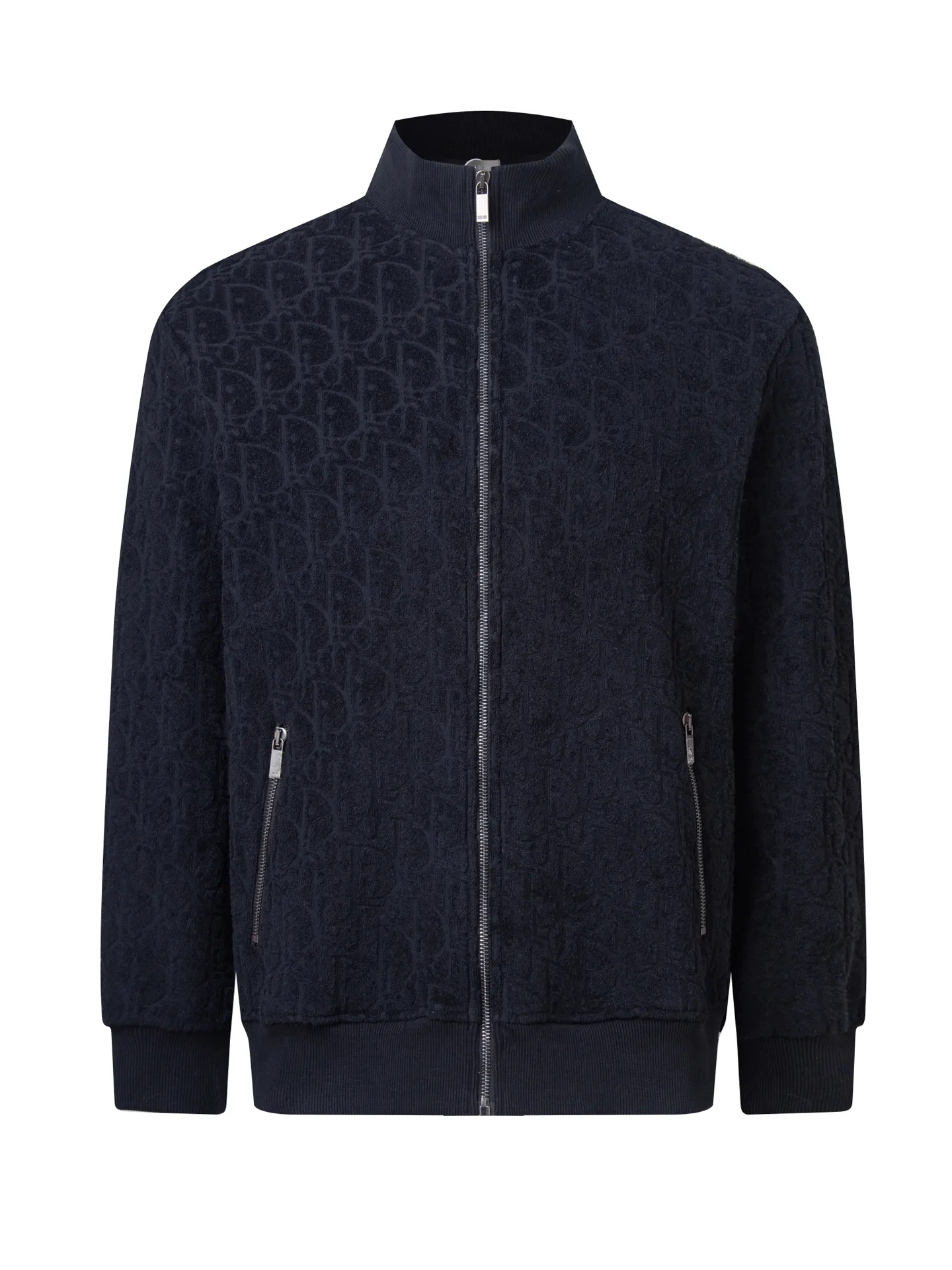 Oblique Jacquard Terry Cotton Zip-Up Jacket D24516456