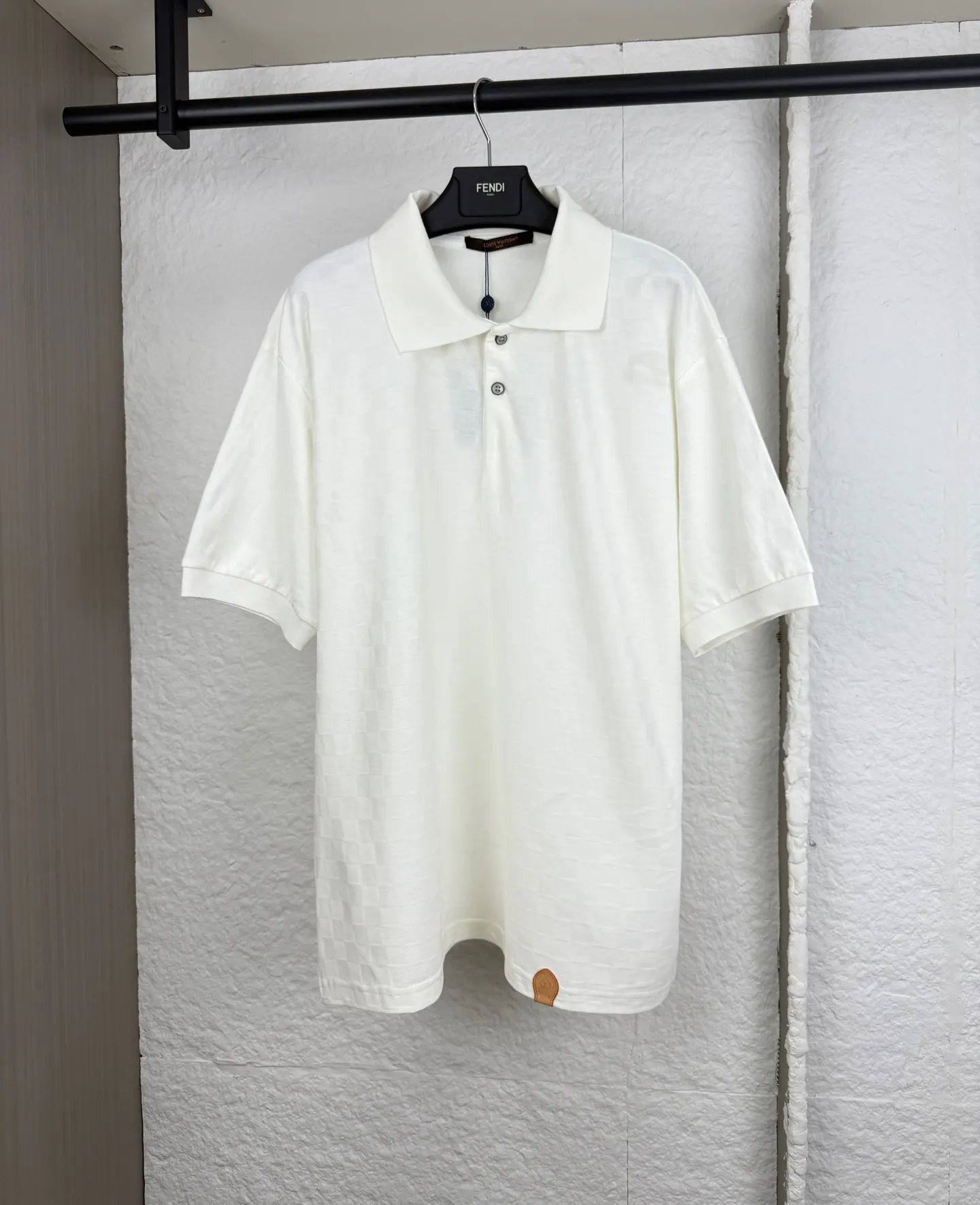 Damier Silk-Cotton Piqué Polo Shirt D24514244