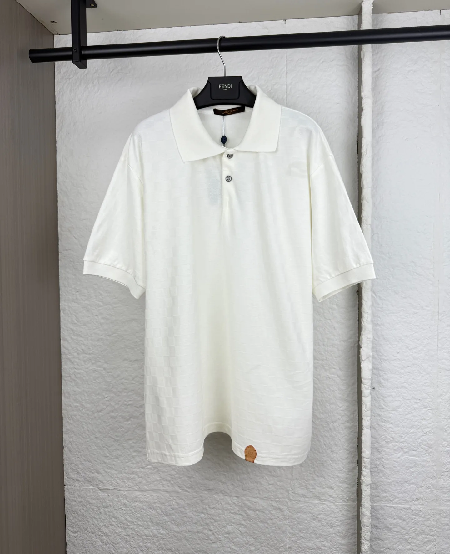 Damier Silk-Cotton Piqué Polo Shirt D24514244