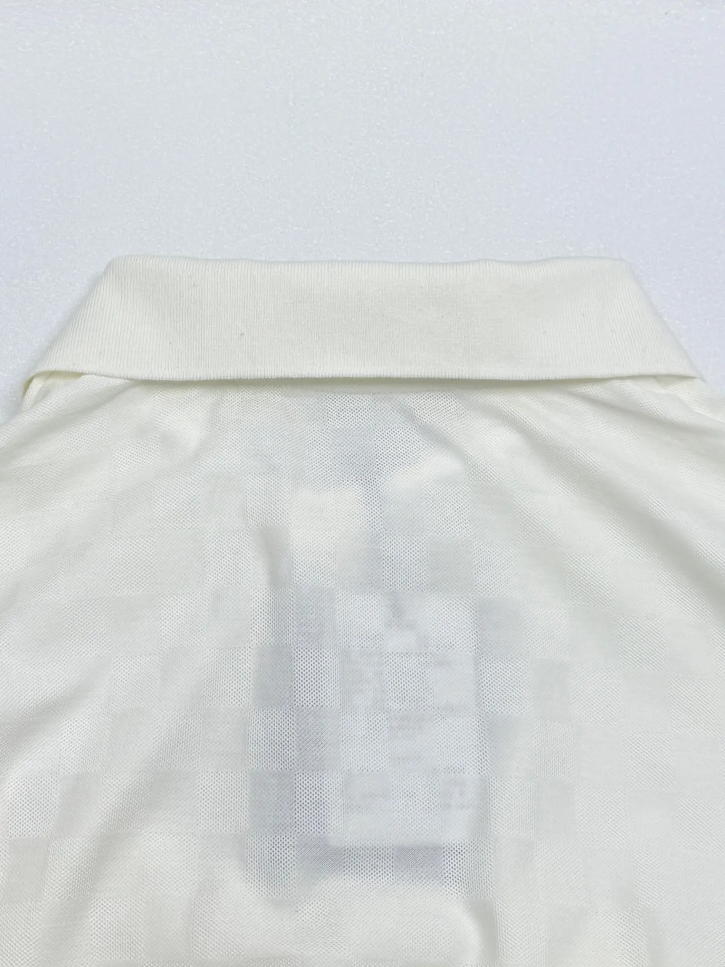 Damier Silk-Cotton Piqué Polo Shirt D24514244 — view 9