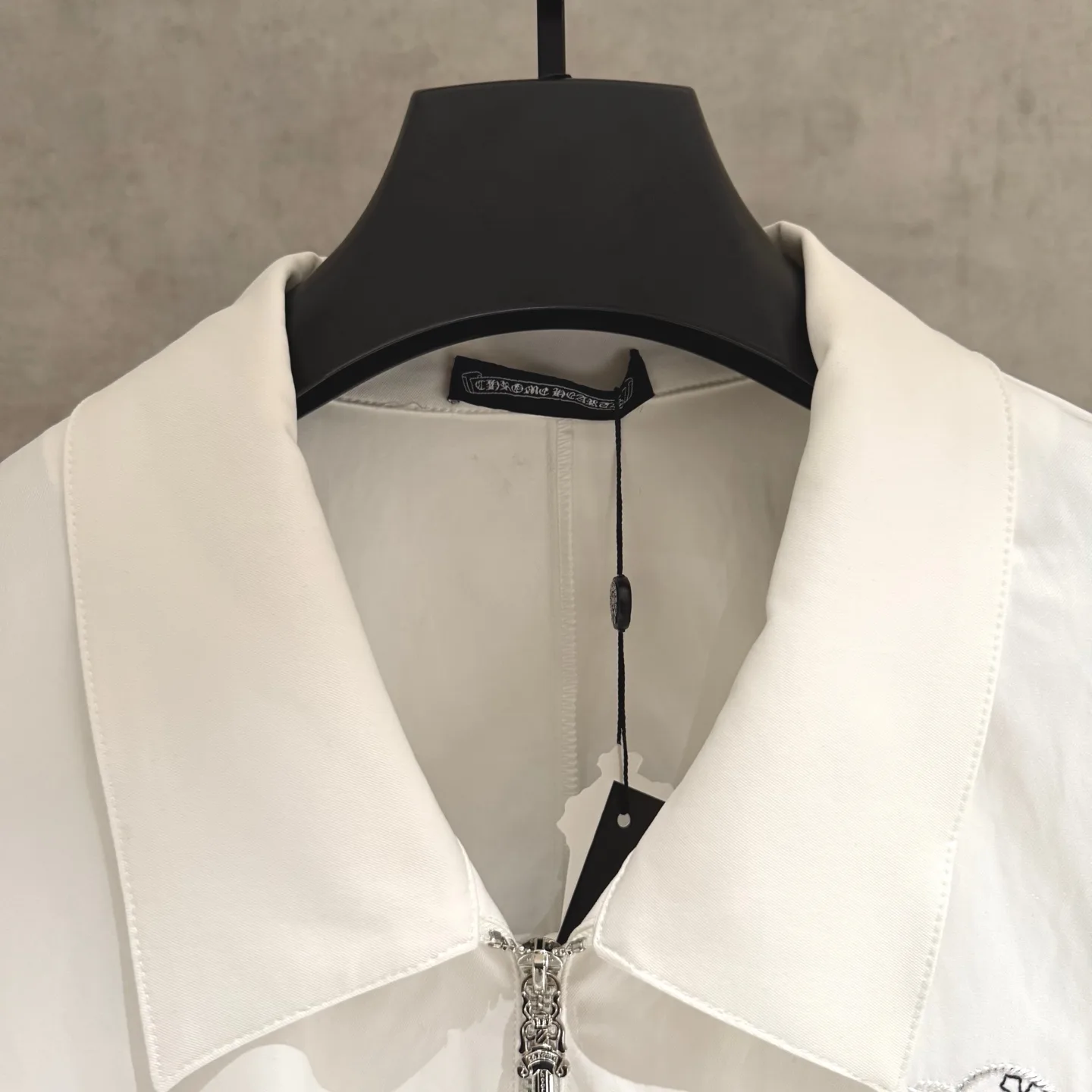 Cross-Embroidered Zip-Up Shirt Jacket D24524968 — view 4