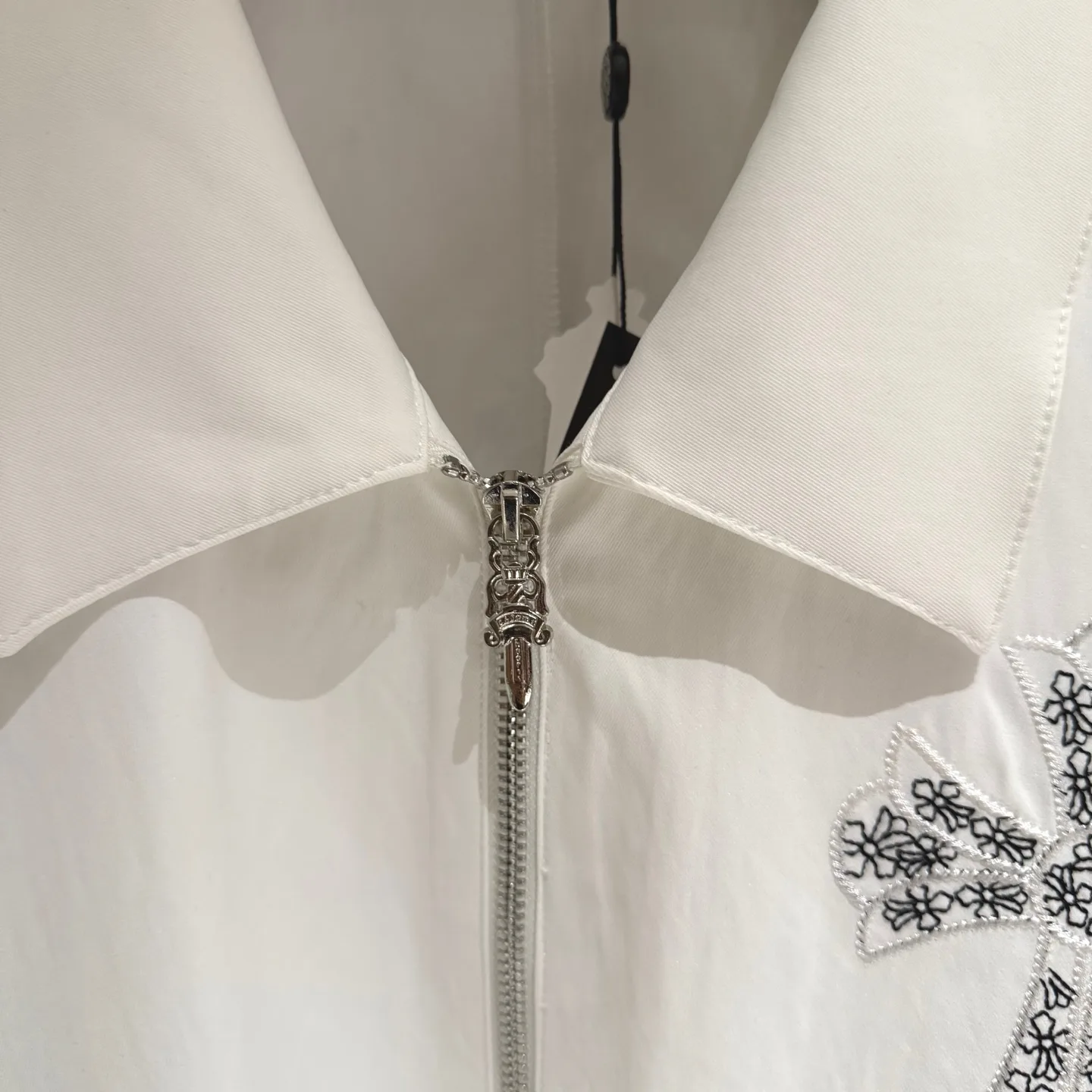 Cross-Embroidered Zip-Up Shirt Jacket D24524968 — view 5