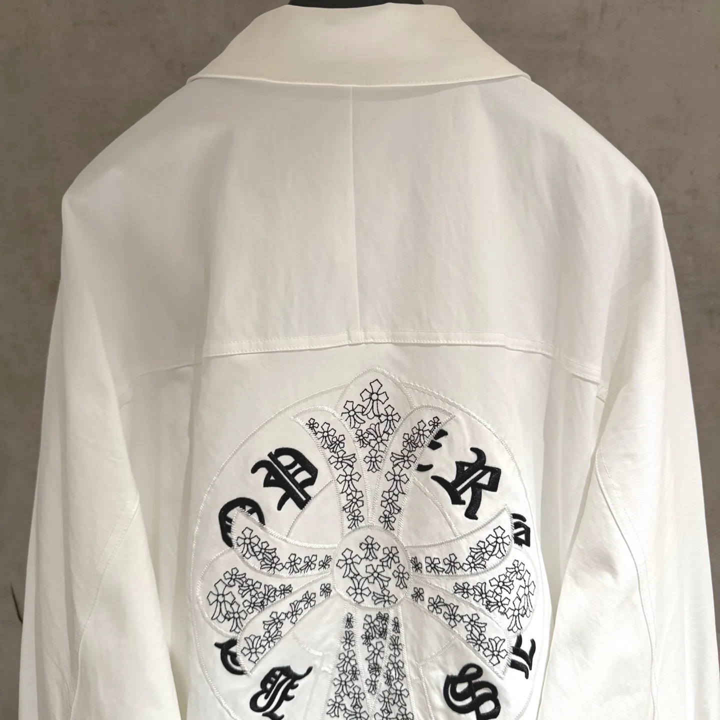 Cross-Embroidered Zip-Up Shirt Jacket D24524968 — view 7