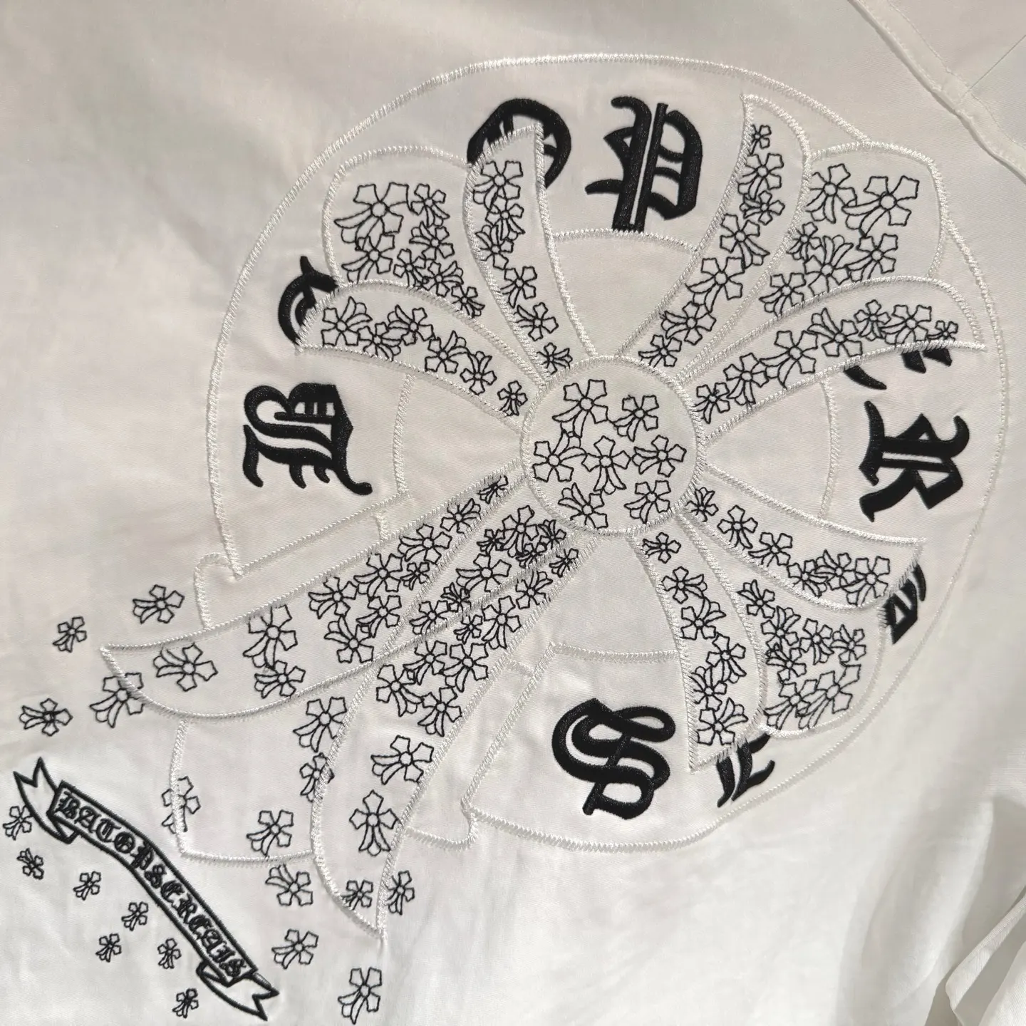 Cross-Embroidered Zip-Up Shirt Jacket D24524968 — view 8
