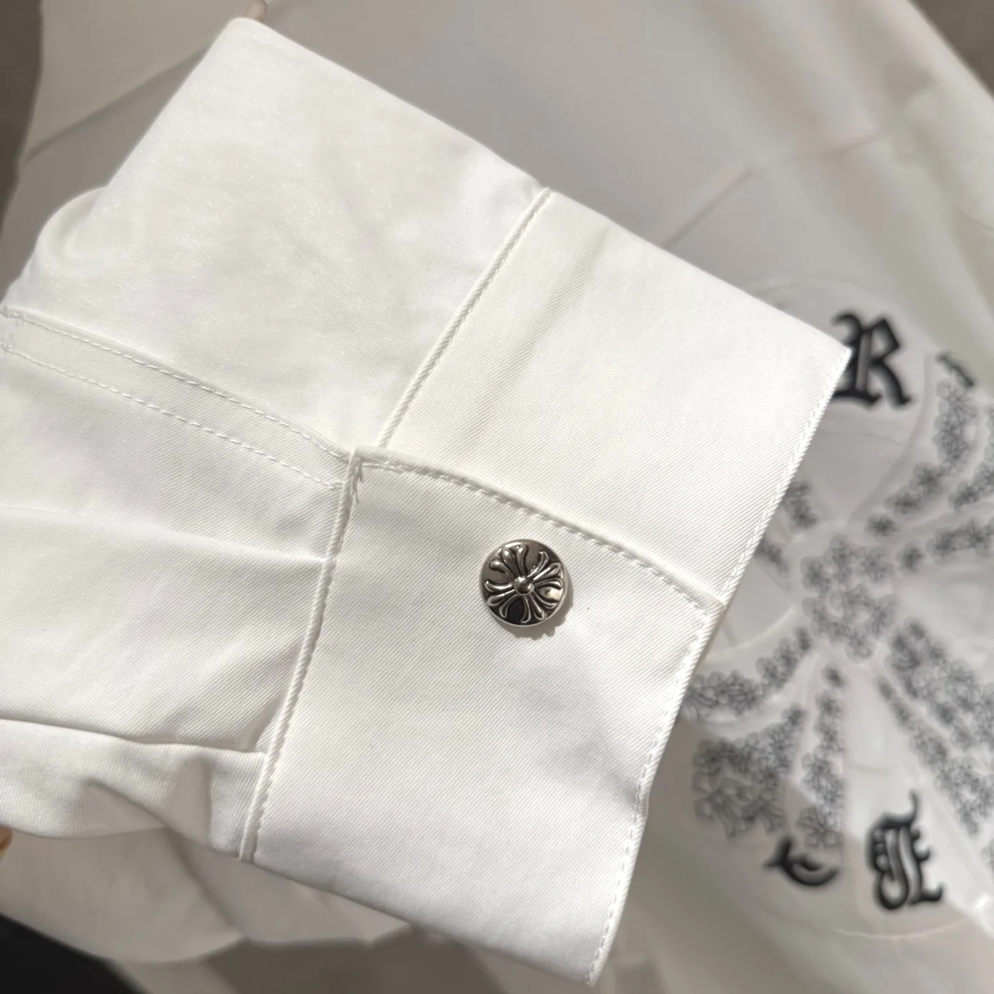 Cross-Embroidered Zip-Up Shirt Jacket D24524968 — view 9