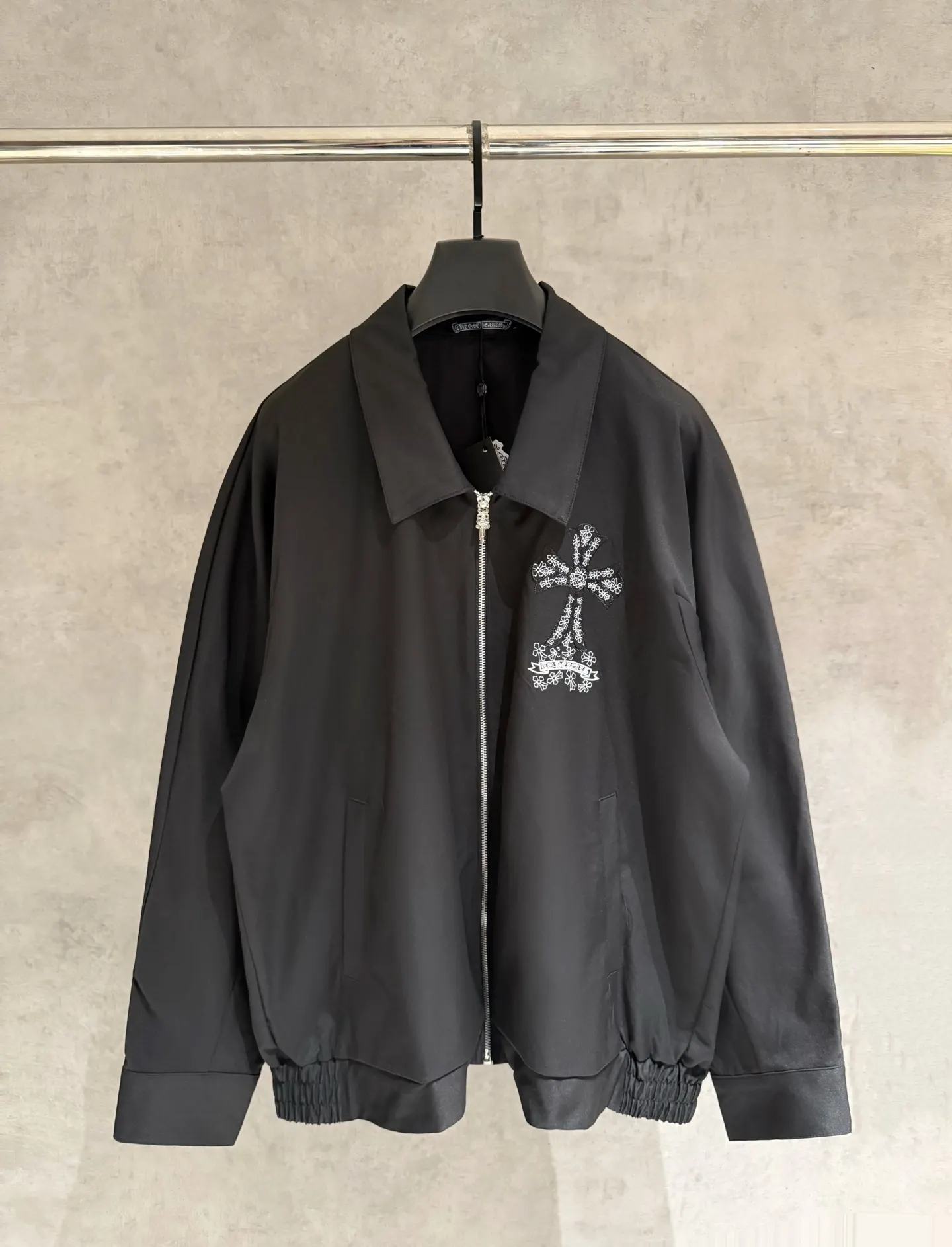 Cross Embroidered Zip-Up Shirt Jacket D24524969