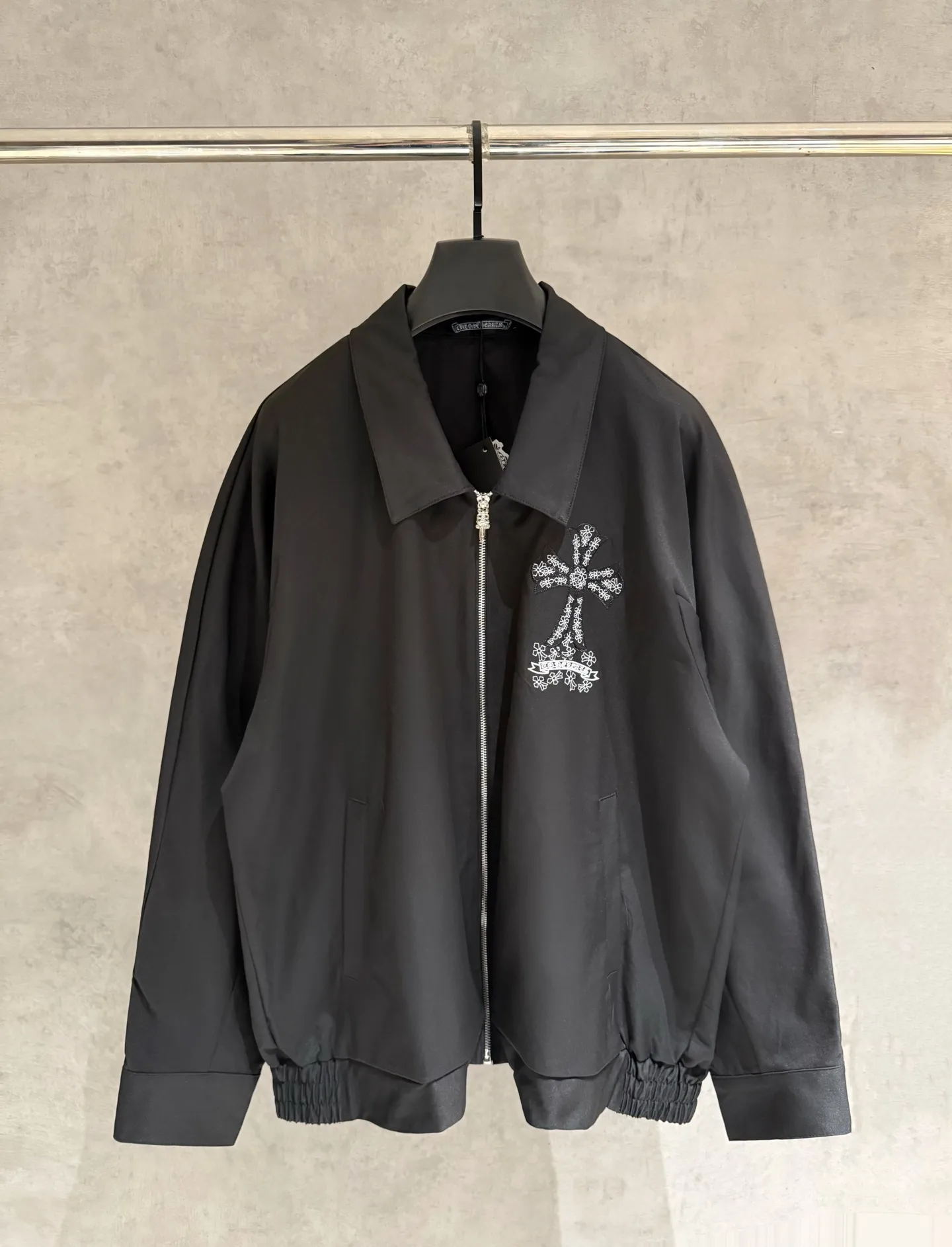 Cross Embroidered Zip-Up Shirt Jacket D24524969