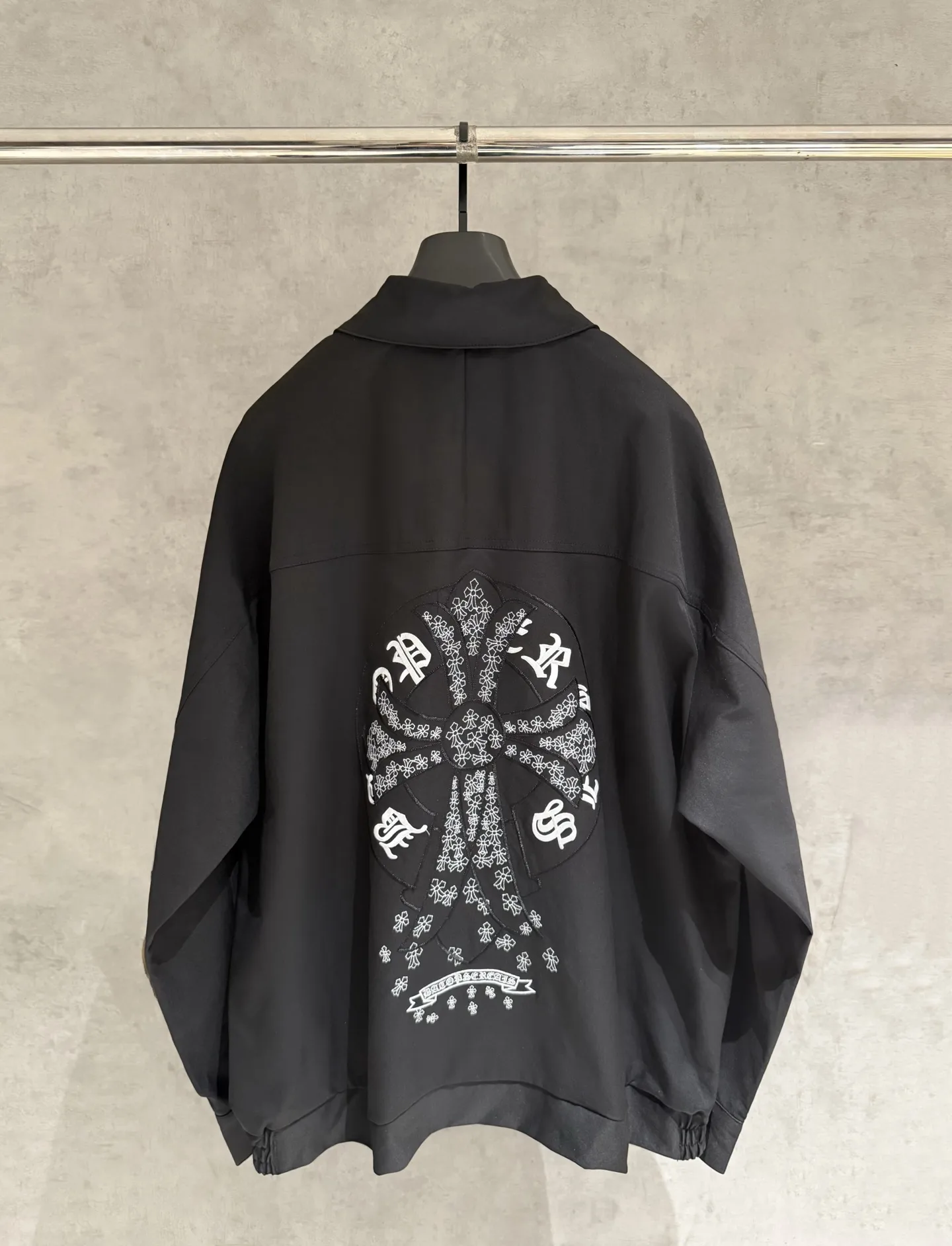 Cross Embroidered Zip-Up Shirt Jacket D24524969 — view 2