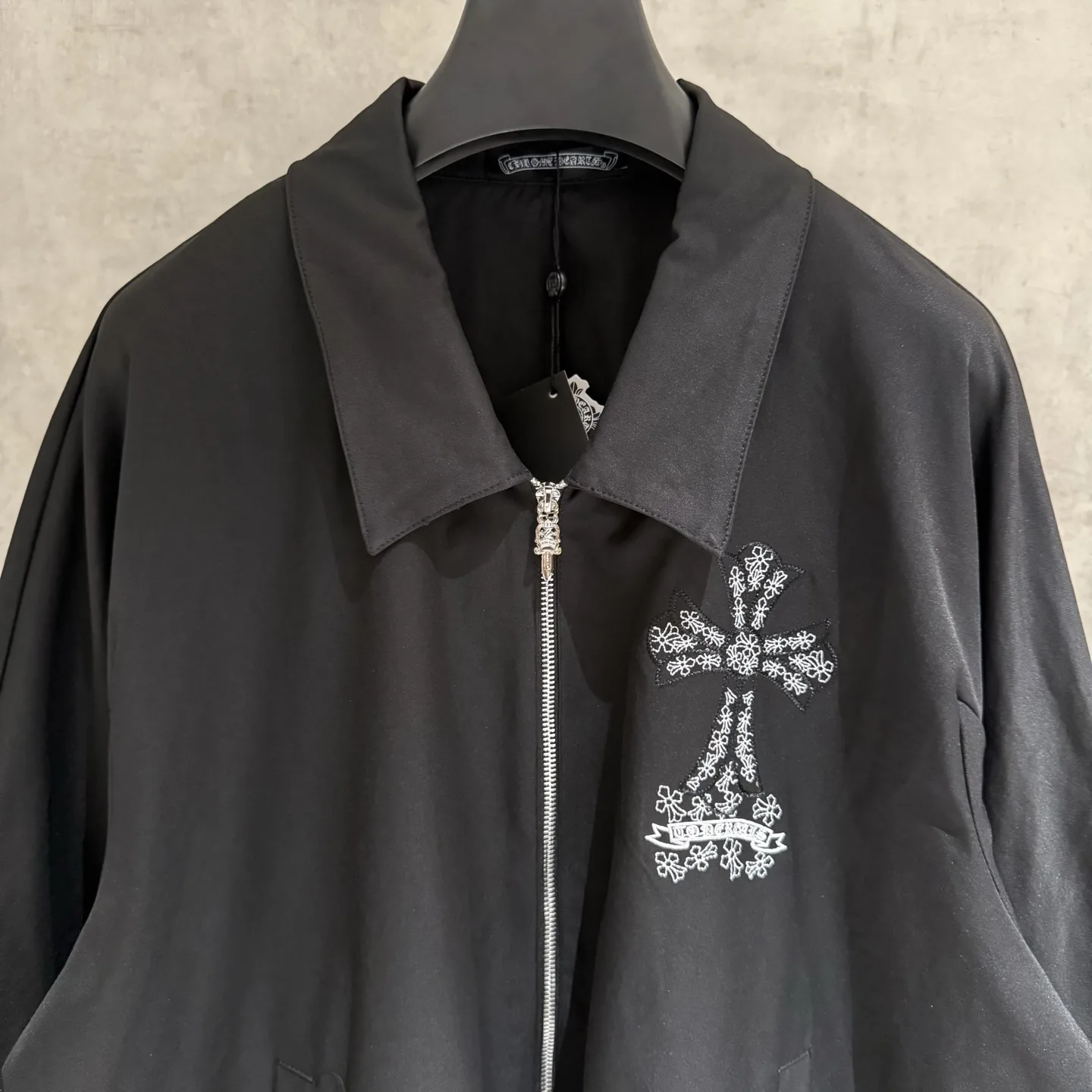 Cross Embroidered Zip-Up Shirt Jacket D24524969 — view 3