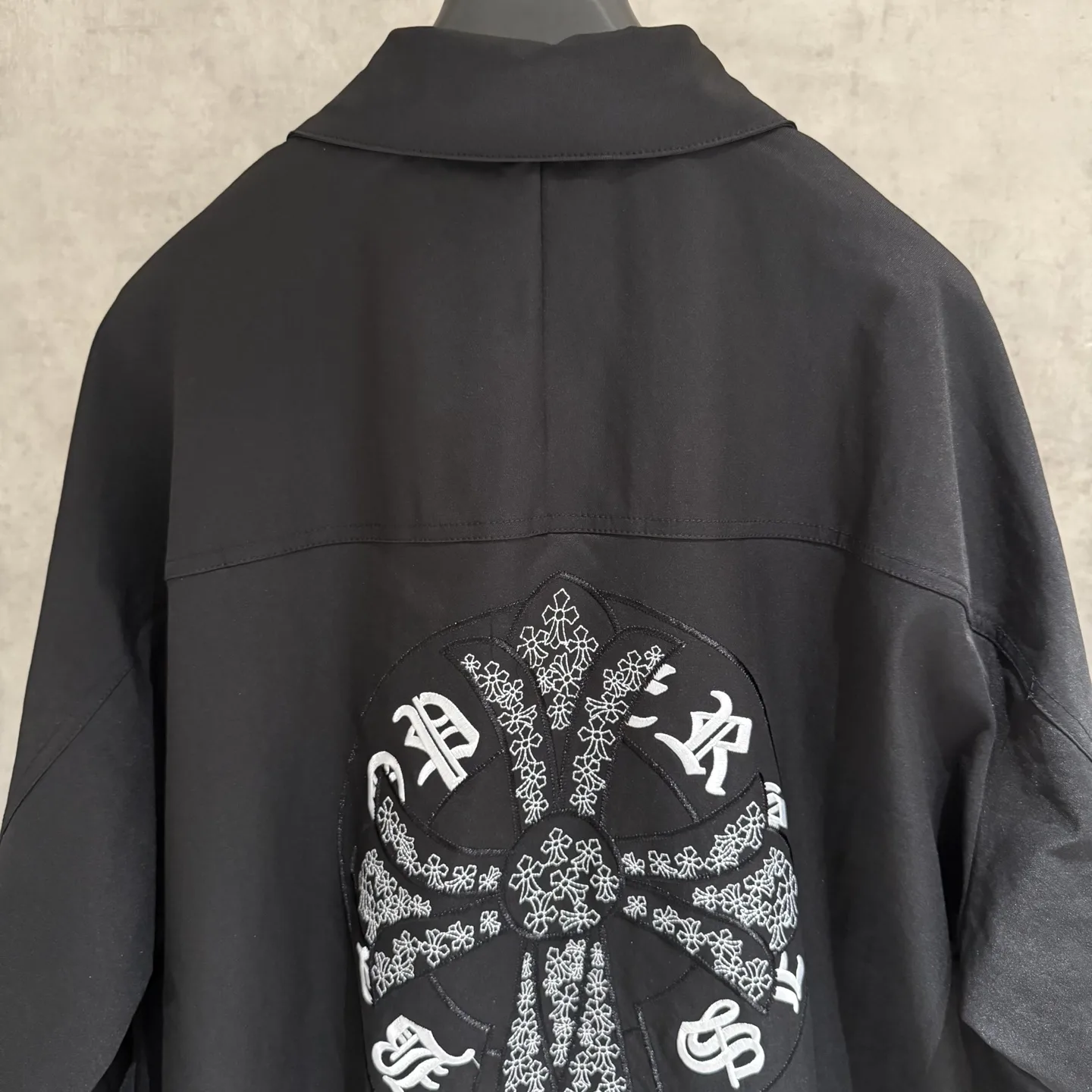 Cross Embroidered Zip-Up Shirt Jacket D24524969 — view 4