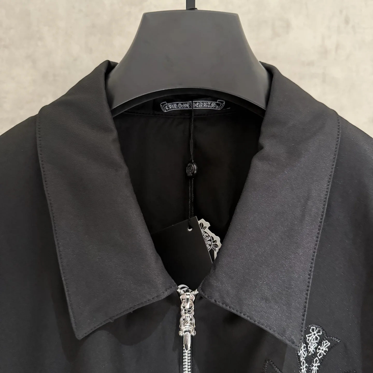 Cross Embroidered Zip-Up Shirt Jacket D24524969 — view 5