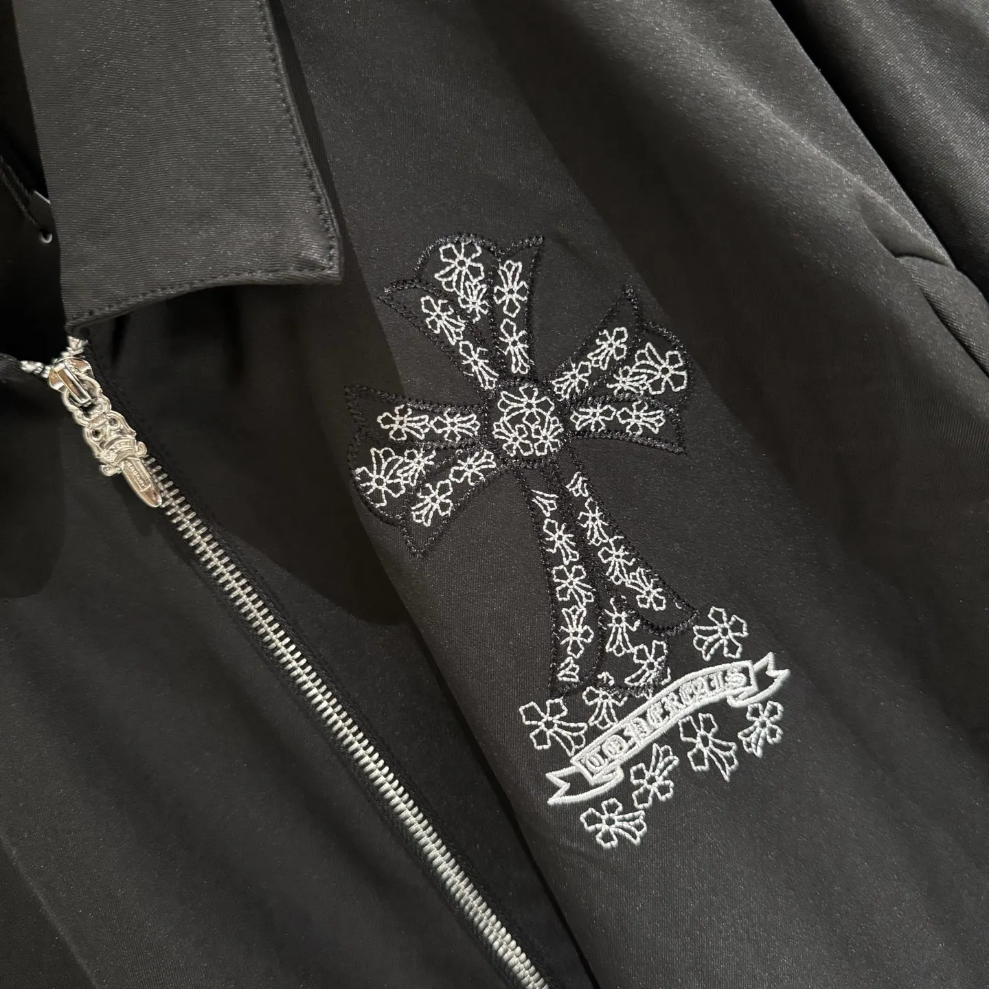 Cross Embroidered Zip-Up Shirt Jacket D24524969 — view 6