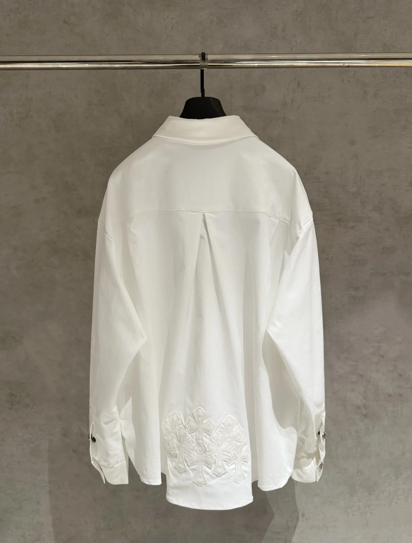 Cross Patch Zip-Up Oversized Shirt D24524970 — view 2