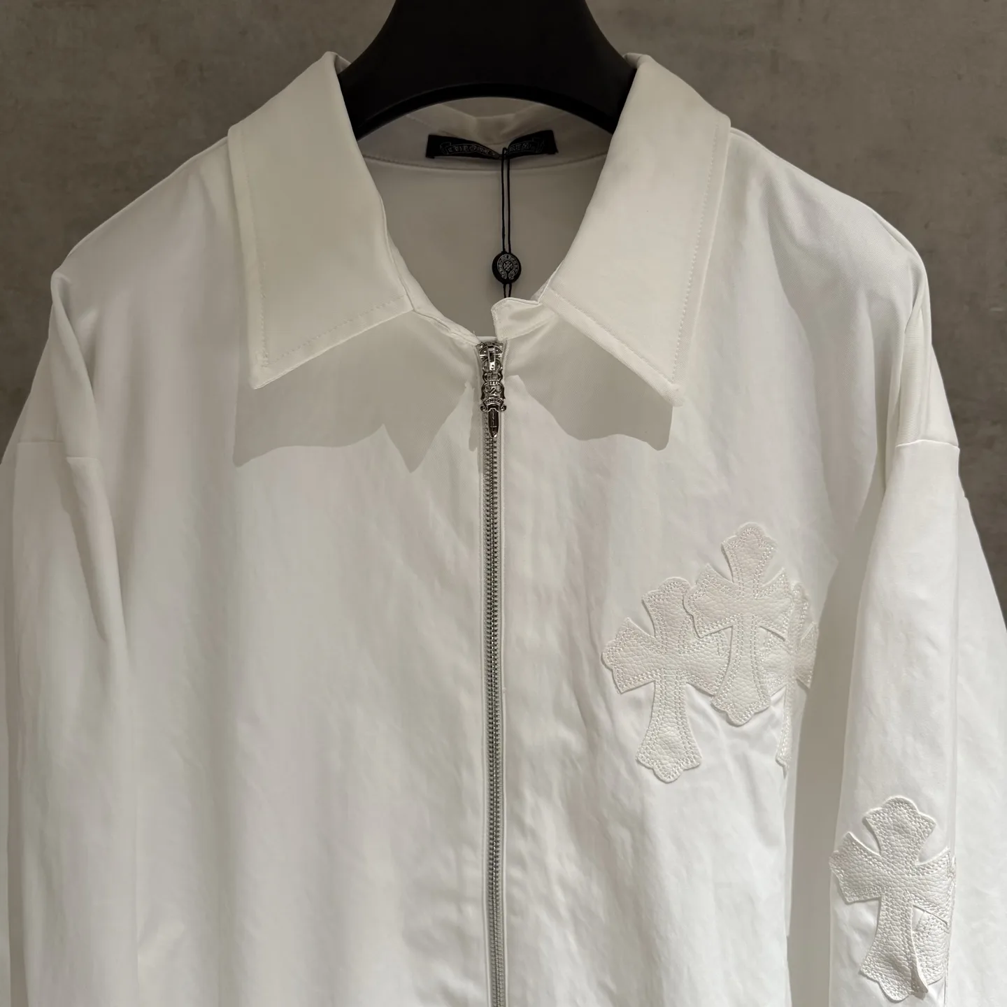 Cross Patch Zip-Up Oversized Shirt D24524970 — view 3