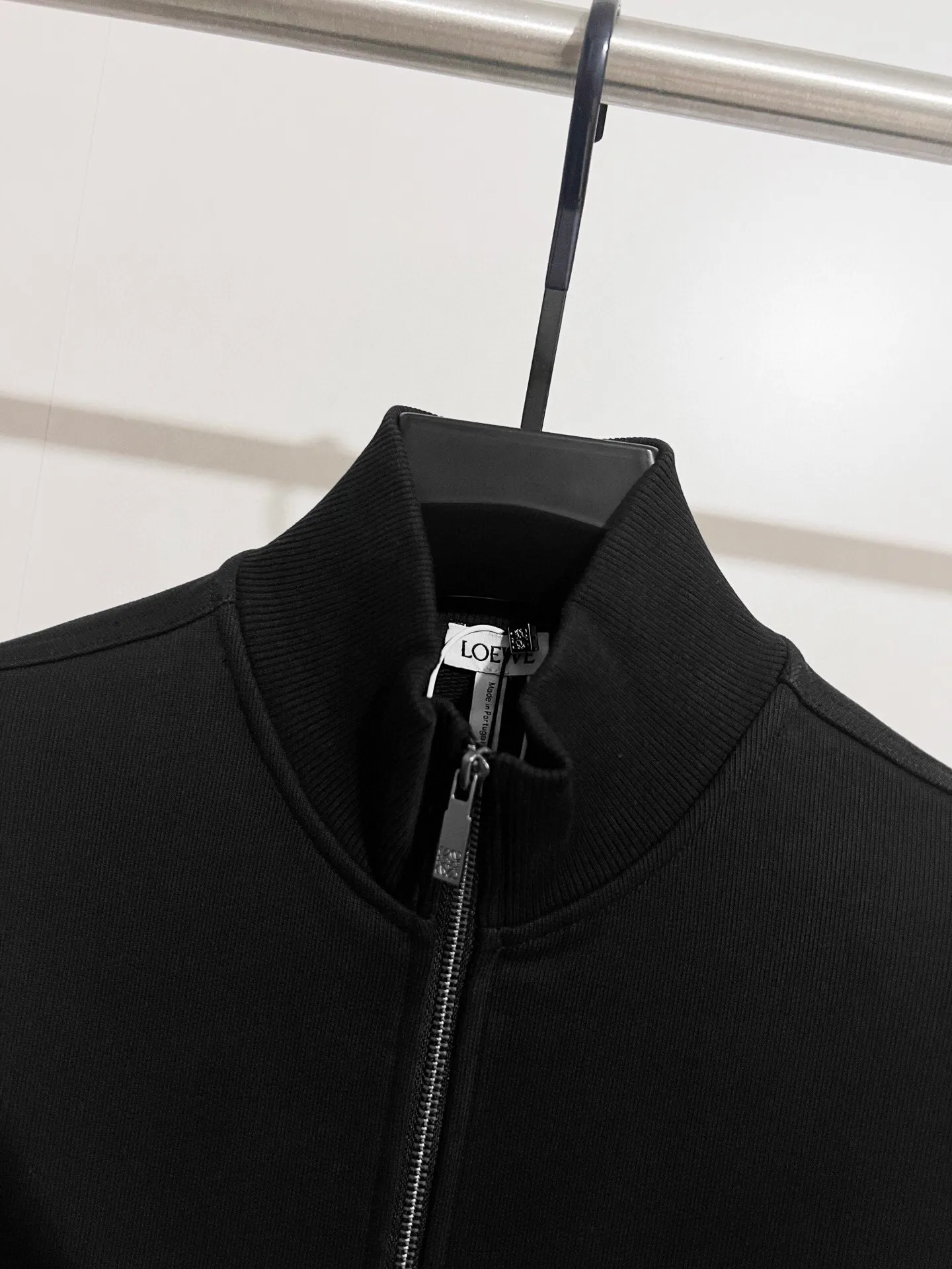Leather-Trimmed Fleece-Back Zip-Up Jacket D24516460 — view 7